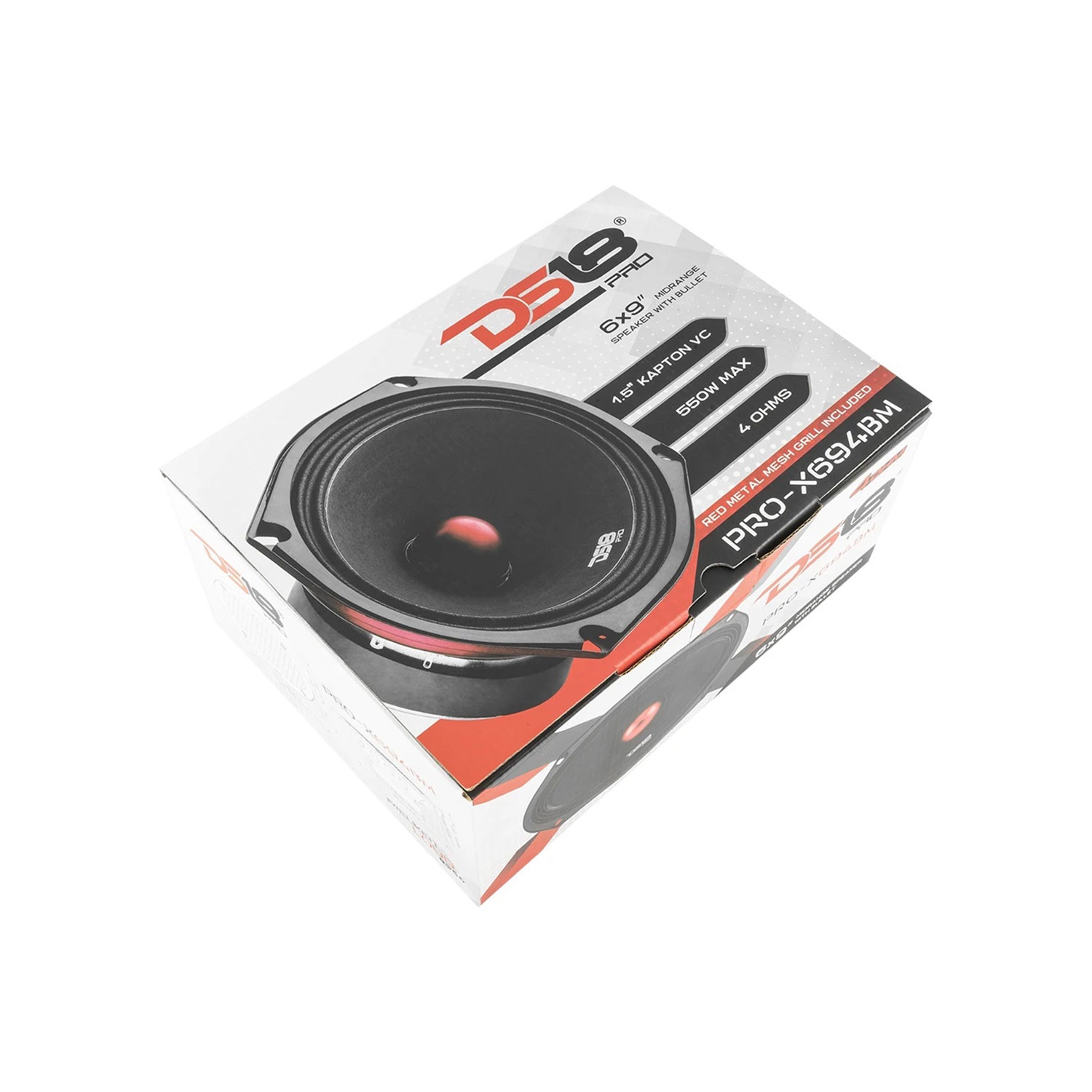 DS18 PRO-X694BM 550 Watts Max 4 Ohms 6x9" w/ Bullet Midrange Car Loudspeaker