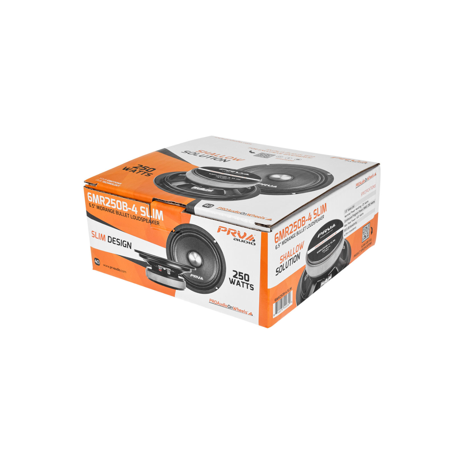 PRV Audio 6MR250B-4 SLIM 6,5 po 500&nbsp;W Max haut-parleur compact gamme moyenne 4 ohms