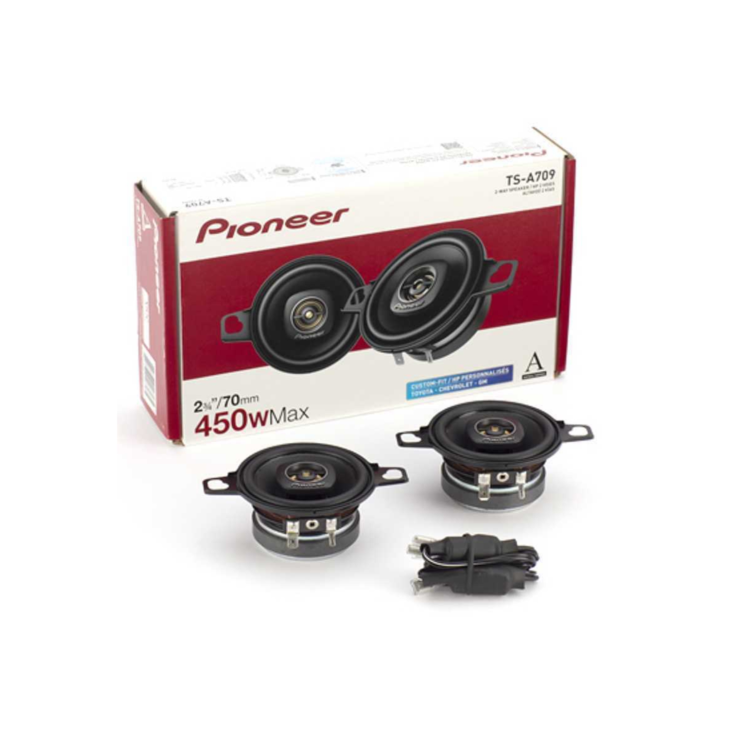 Pioneer TS-A709 2.75" 450W Max 2-Way 4-Ohms Car Audio Coaxial Speakers - Pair