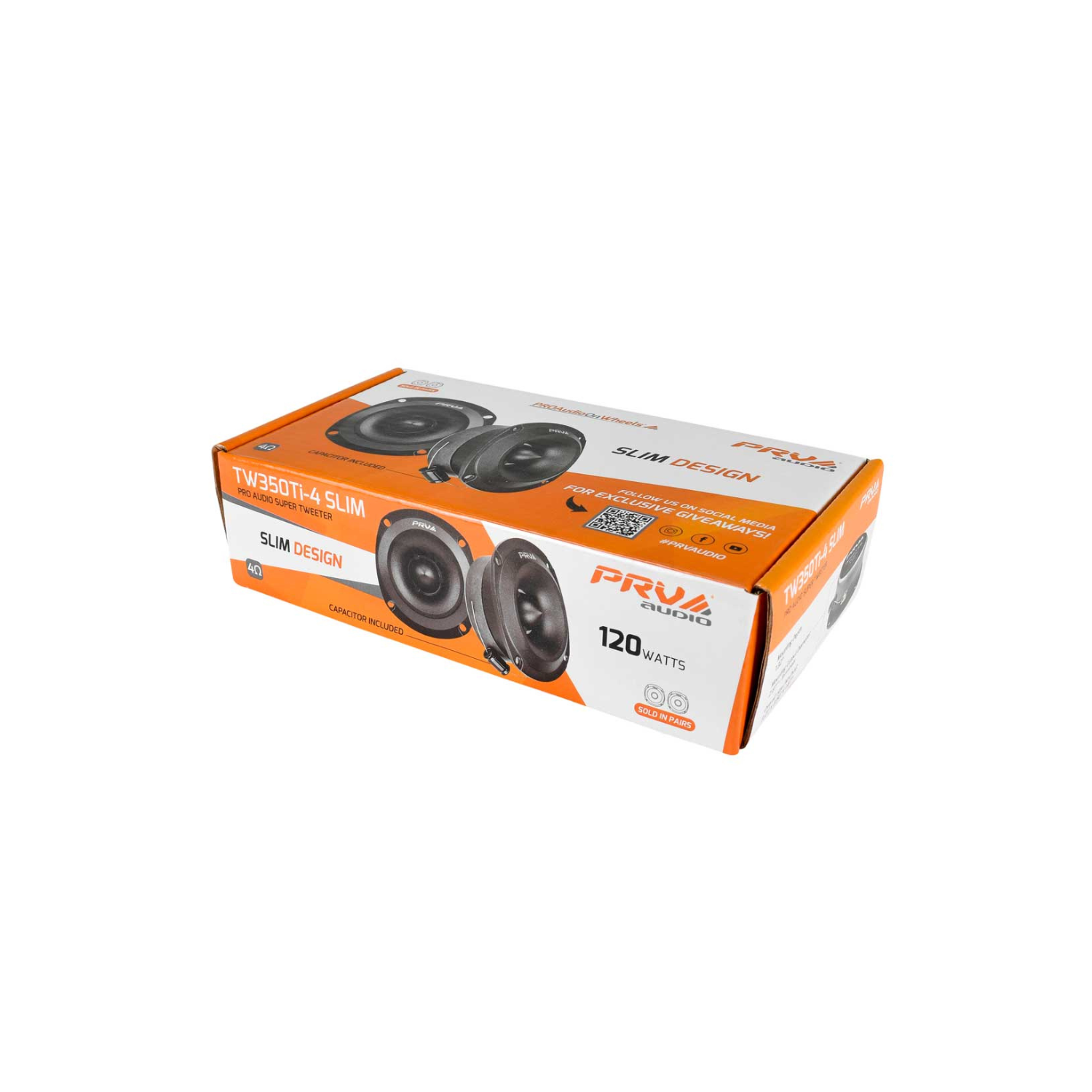 PRV Audio TW350Ti-4 SLIM 3.5" 240W Peak Power 4-Ohms Car Super Bullet Tweeters
