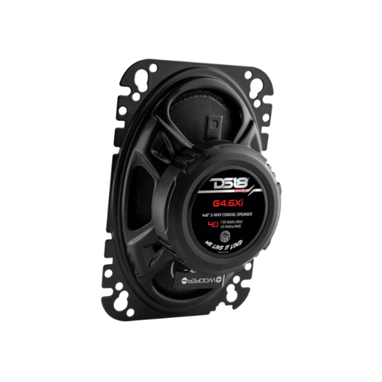 DS18 G4.6Xi GEN-X 4" x 6" 2-Way 135W Max 4-Ohms Car Audio Coaxial Speakers