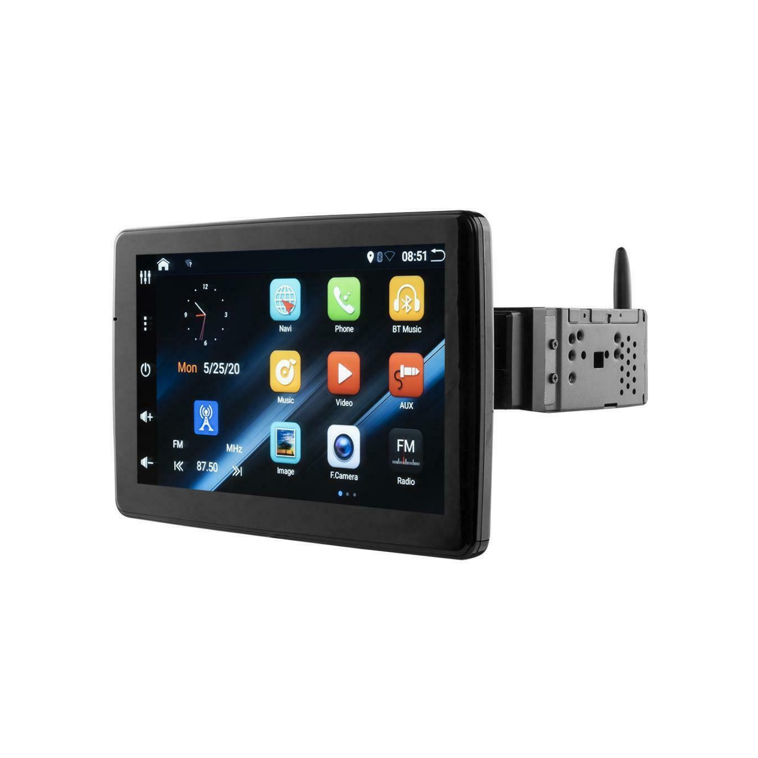 Récepteur de tableau de bord à écran tactile et pivotant 1 DIN Bluetooth sans Mehless de DS18 DDX9AD 9 po