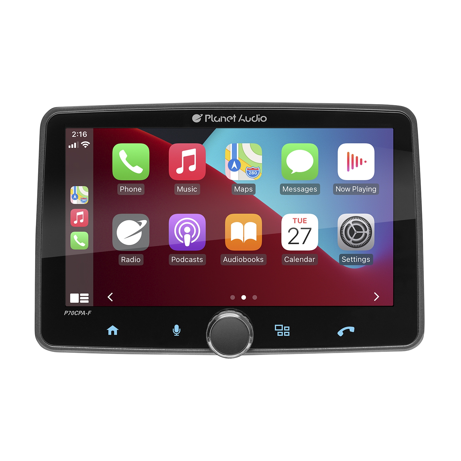 Planet Audio P70CPA-F 1-DIN Mechless Digital Multimedia 7" Touchscreen Receiver