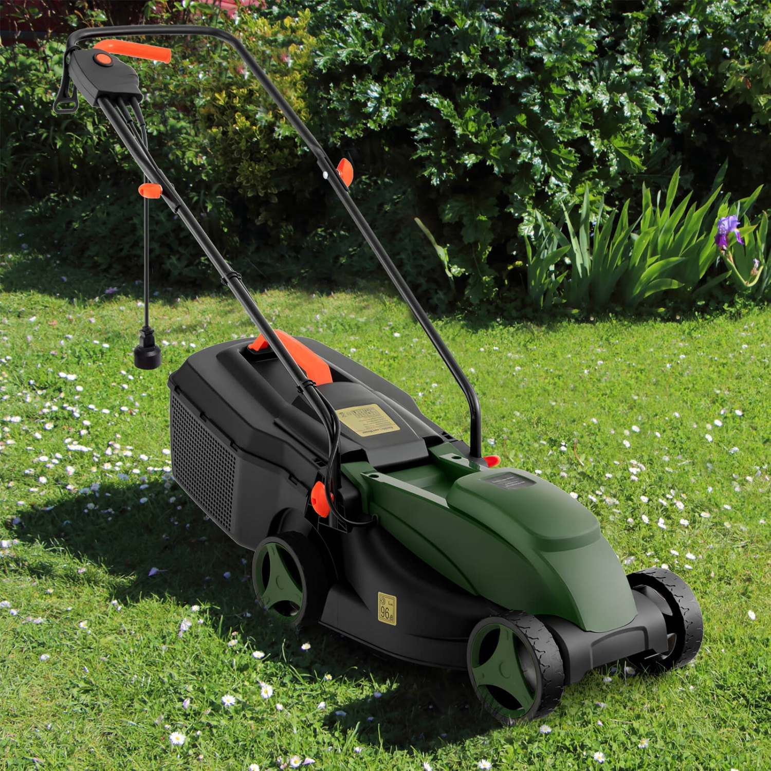 Costway Electric Corded Lawn Mower 10/12-AMP 13/14-Inch Walk-Behind Lawnmower with Collection Box
