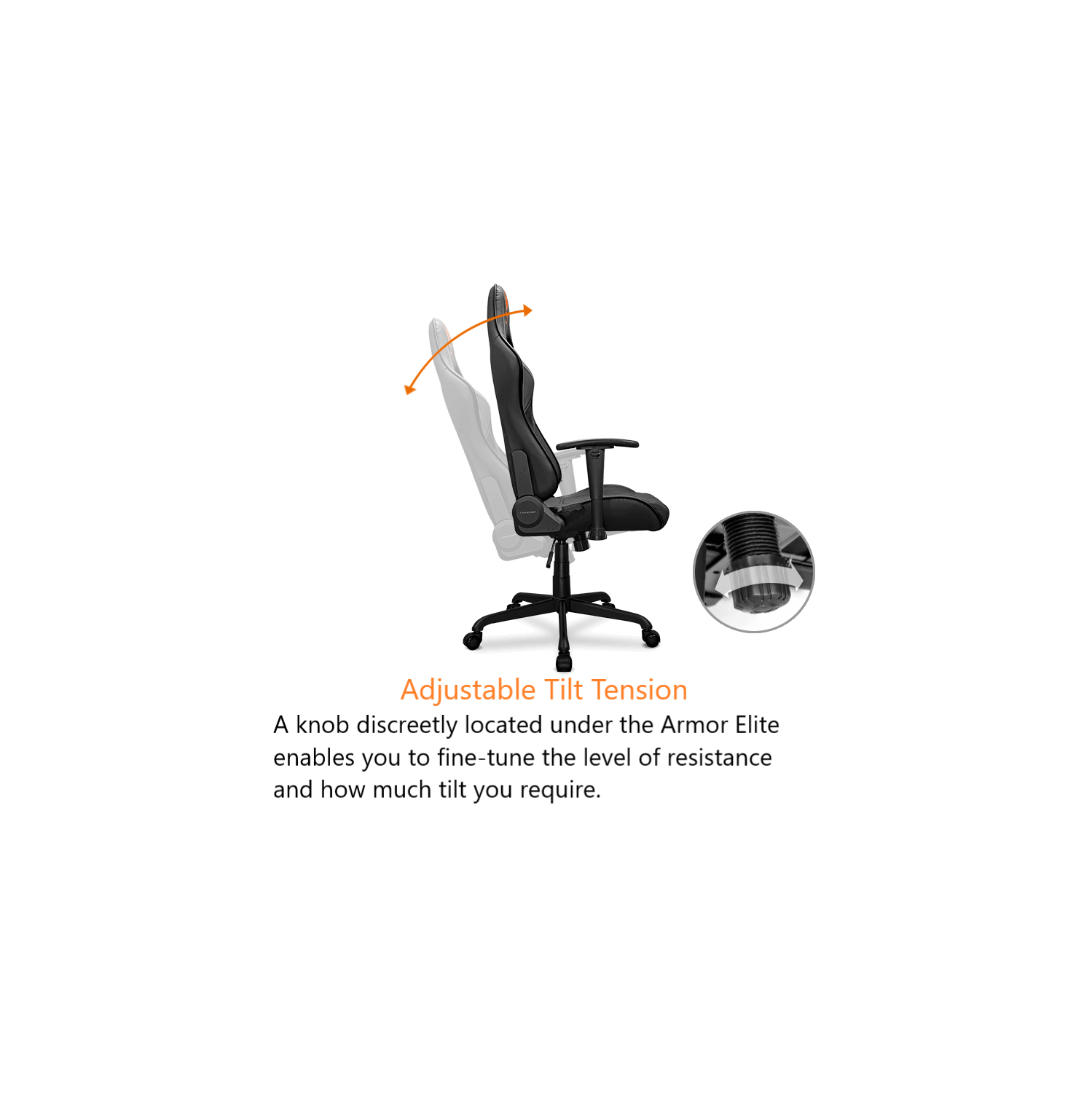 Cougar Armor Elite Office Gaming Chair - Ergonomic, High Back Premium Breathable PVC Leather Reclining Backrest Headrest & Lumbar Cushions, Royal