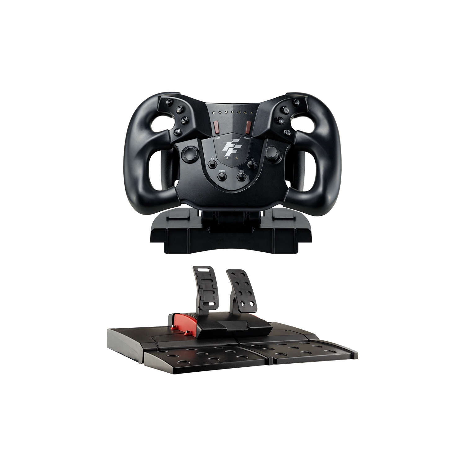 Flashfire WH3205V Monza Racing Wheel Set - Compatible with PC, PS3, PS4, XBOX ONE, XBOX Series X/S, and Nintendo Switch.