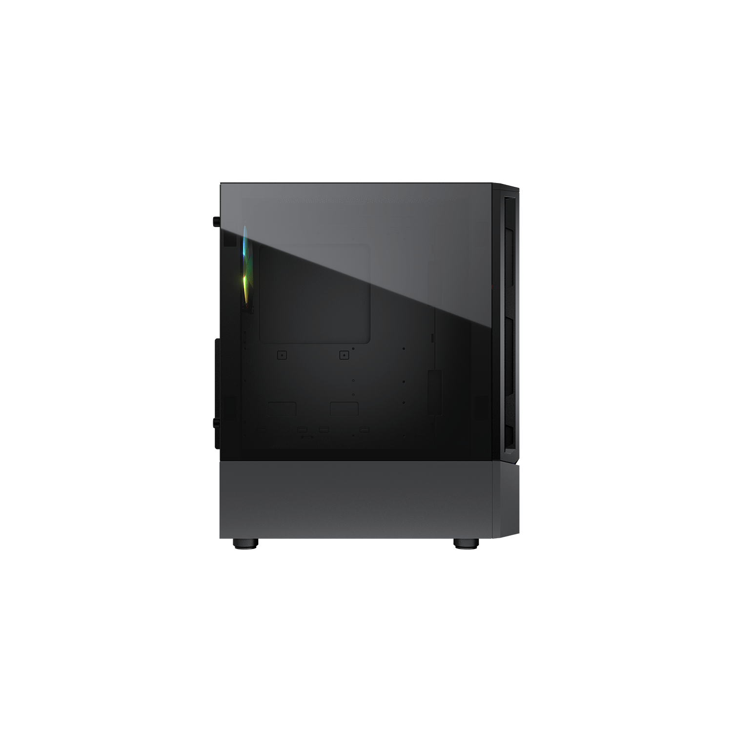 Cougar – Mini tour d'ordinateur RVB ATX MX360, panneau latéral en verre trempé, 1 ventilateurs 120&nbsp;mm ARGB préinstallés, noir