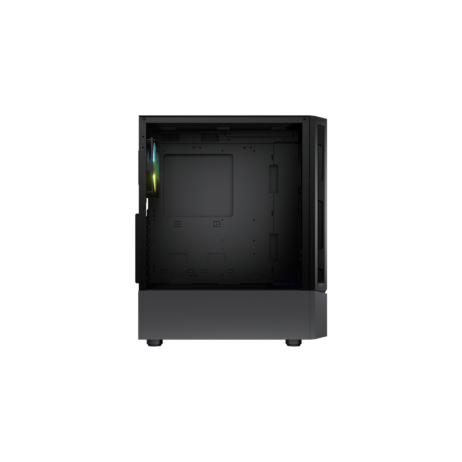 Cougar – Mini tour d'ordinateur RVB ATX MX360, panneau latéral en verre trempé, 1 ventilateurs 120&nbsp;mm ARGB préinstallés, noir