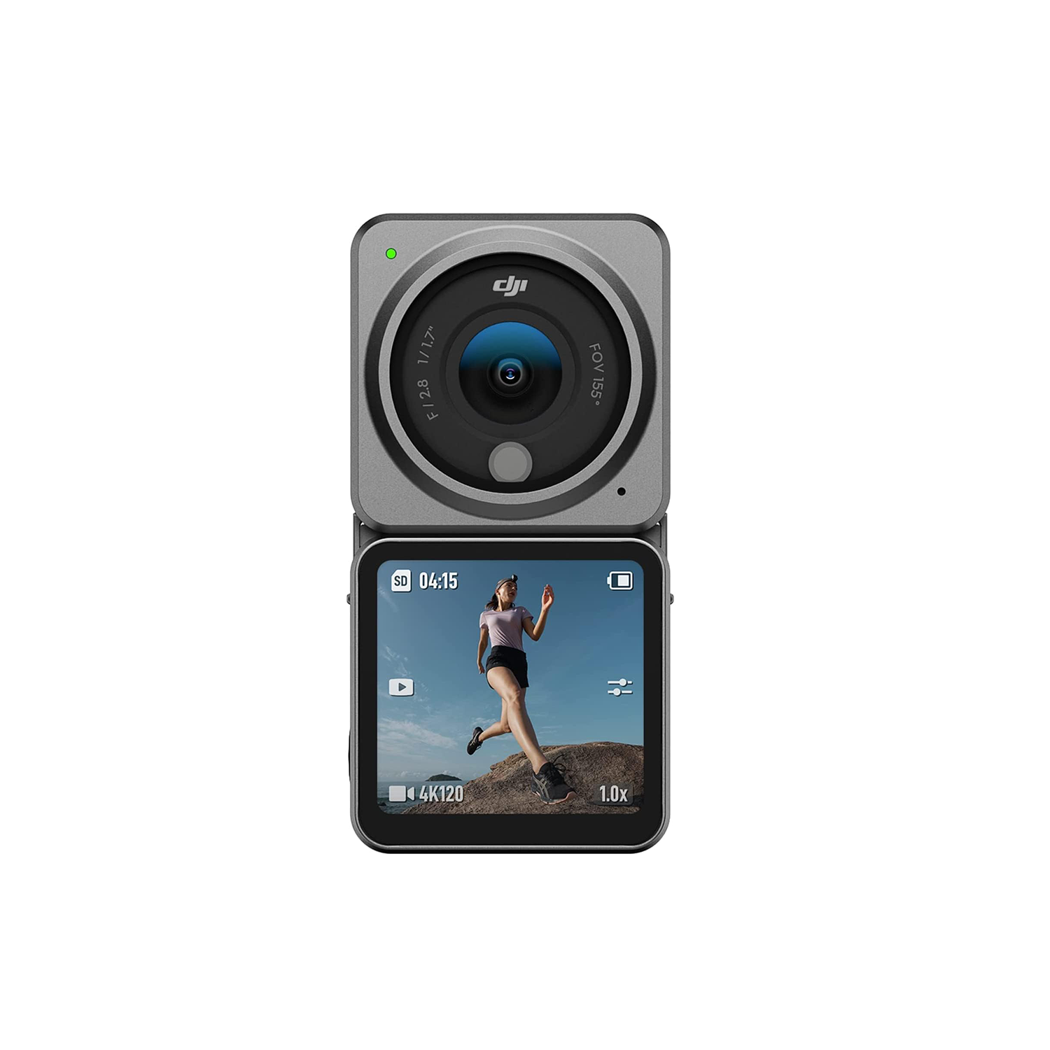 DJI Action 2 Dual-Screen Combo Without Magnetic Protective Case, 4K Action Camera with Dual OLED Touchscreens, 155 FOV, Stabilization Technology-OPEN BOX