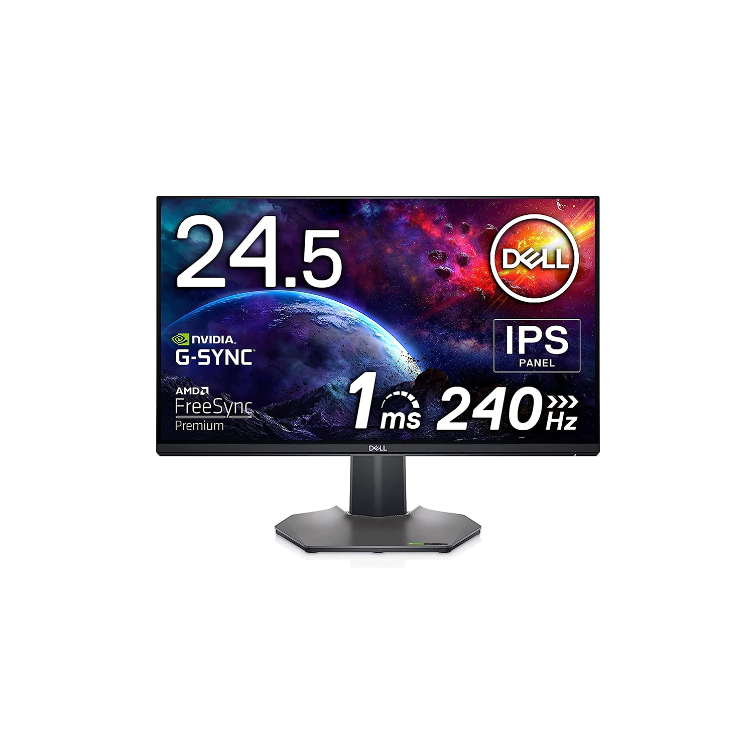 Dell 240Hz Gaming Monitor 24.5 Inch Full HD Monitor with IPS Technology, Antiglare Screen, Dark Metallic Grey - S2522HG
