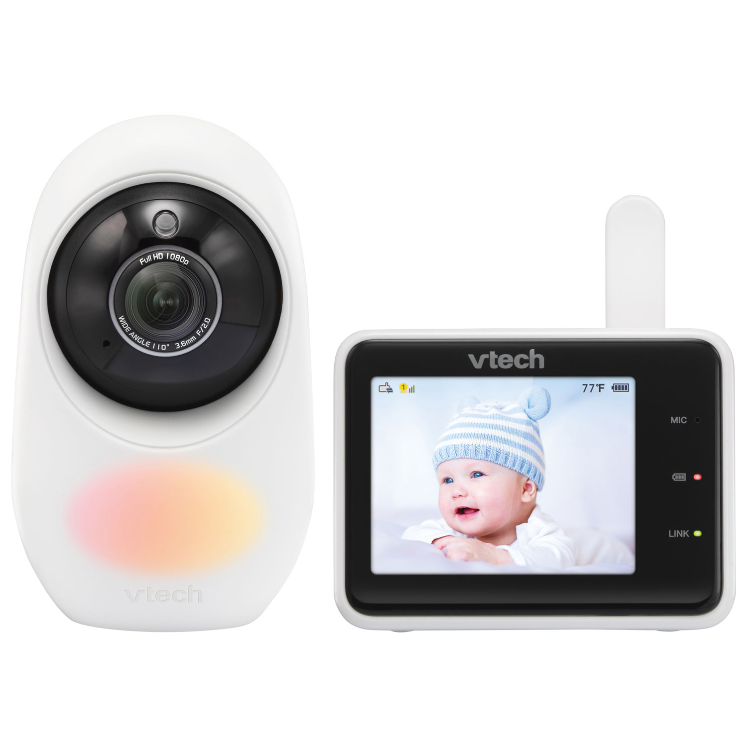 VTech 2.8" Wi-Fi HD Video Baby Monitor w/ Night Vision & Two-Way Audio