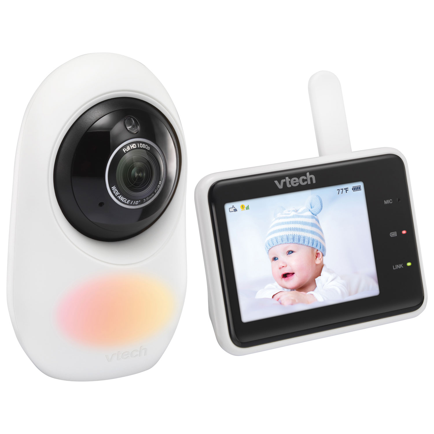VTech 2.8" Wi-Fi HD Video Baby Monitor w/ Night Vision & Two-Way Audio