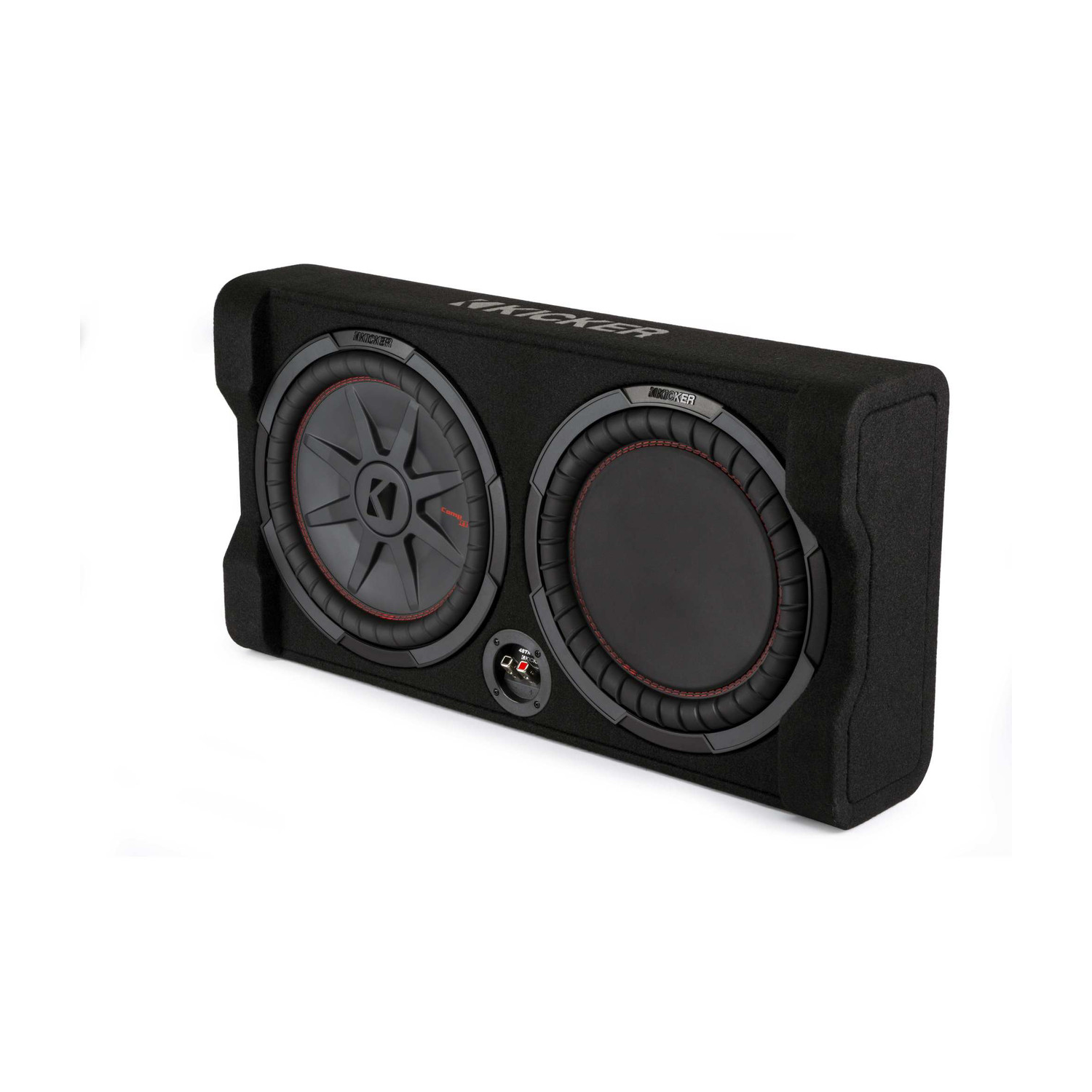 Kicker 48TRTP122 TRTP 12-inch Thin Down Firing Subwoofer and Passive Radiator Enclosure, 2-Ohm, RoHS Compliant