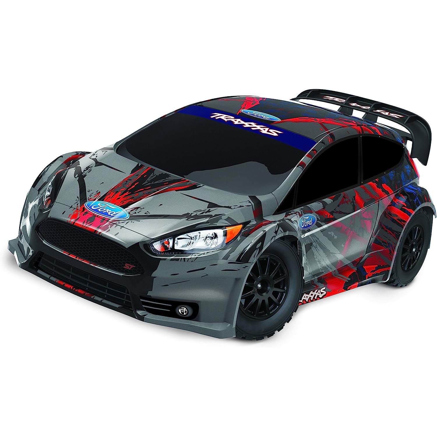 Traxxas Automobile Vehicle 1/10 Scale Remote Control AWD Ford Fiesta ST Rally Race Car with TQ 2.4GHz Radio.
