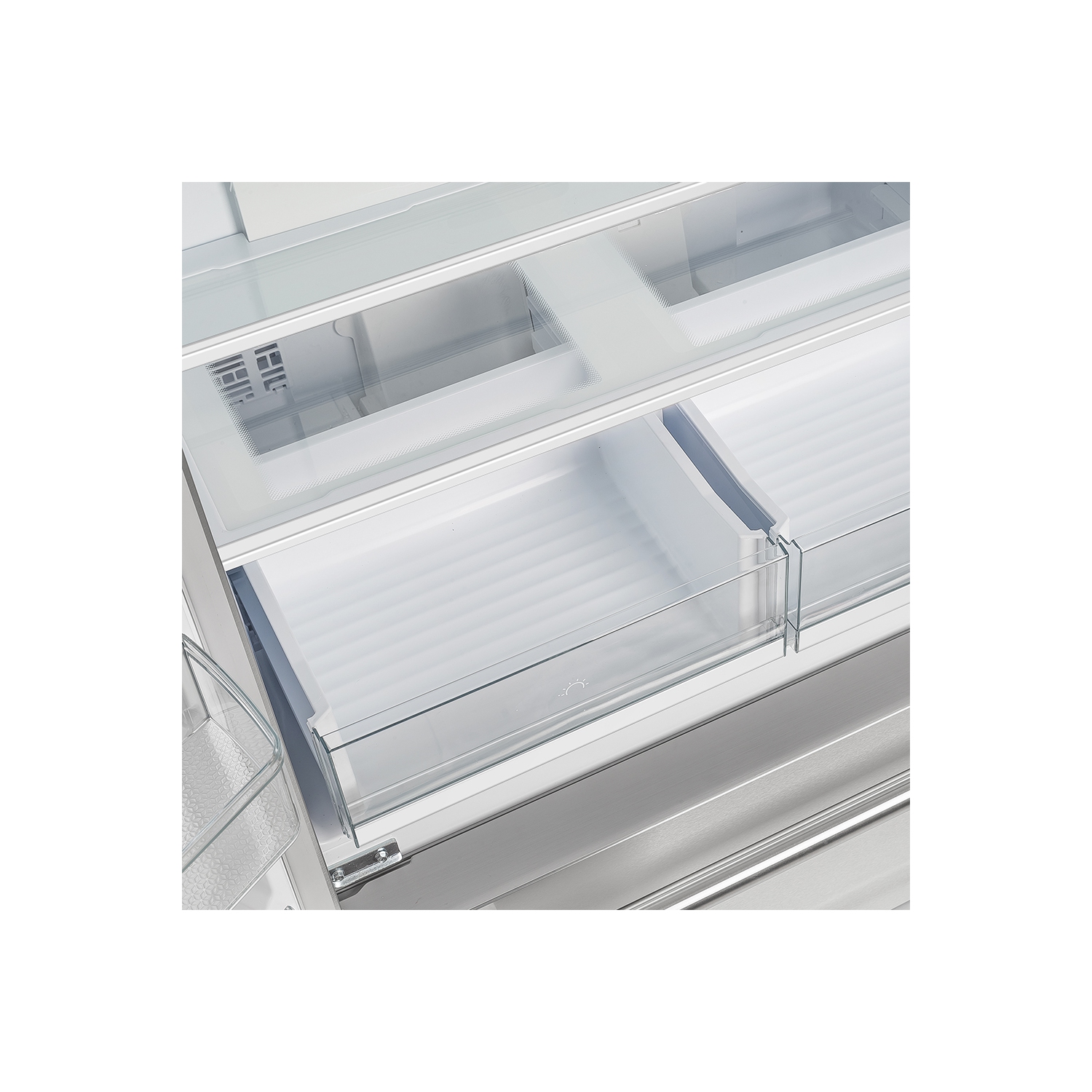 Réfrigérateur à deux portes 19,2 pi3 36 po Moena de Forno Réfrigérateur en acier inoxydable avec garniture de gril