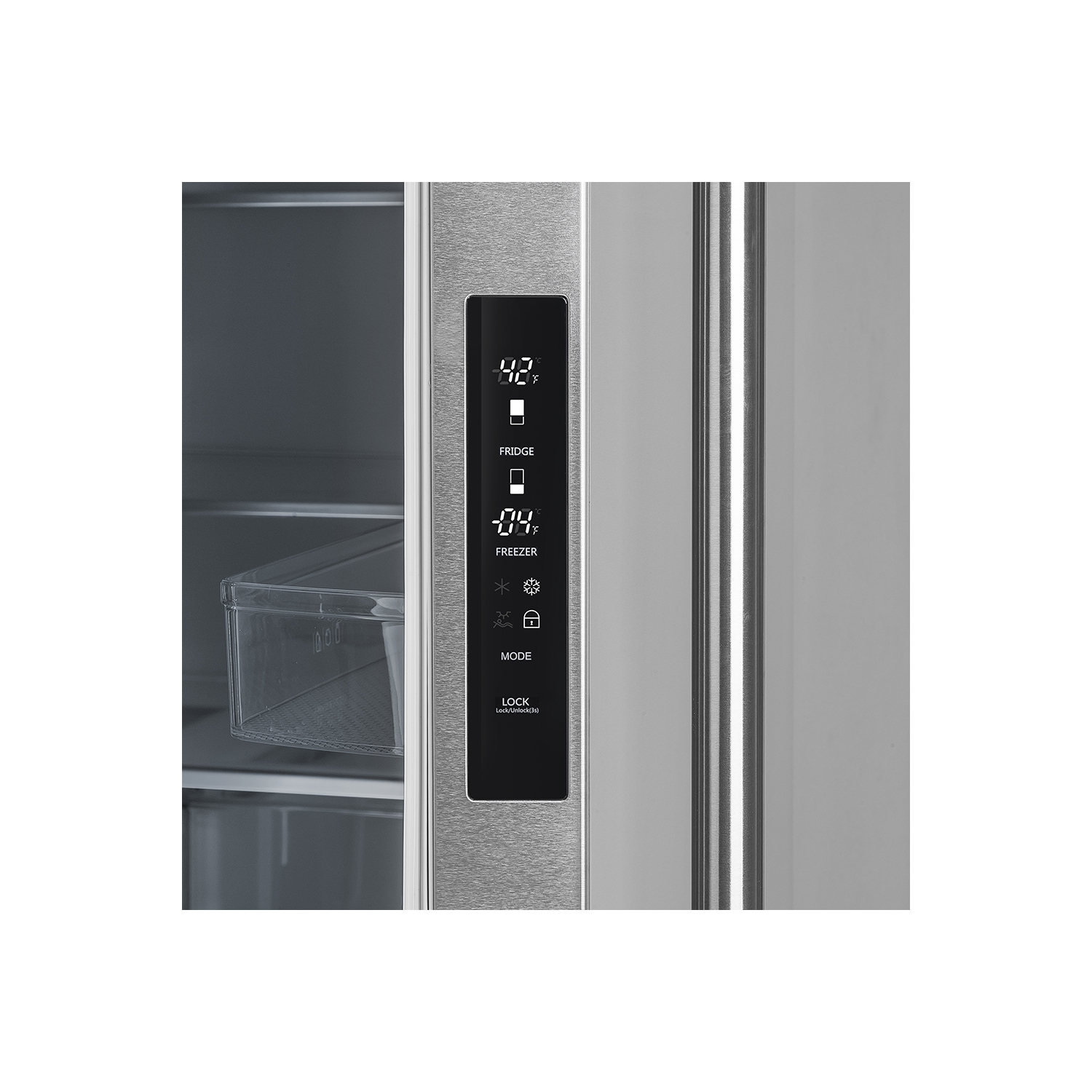 Réfrigérateur à deux portes 19,2 pi3 36 po Moena de Forno Réfrigérateur en acier inoxydable avec garniture de gril