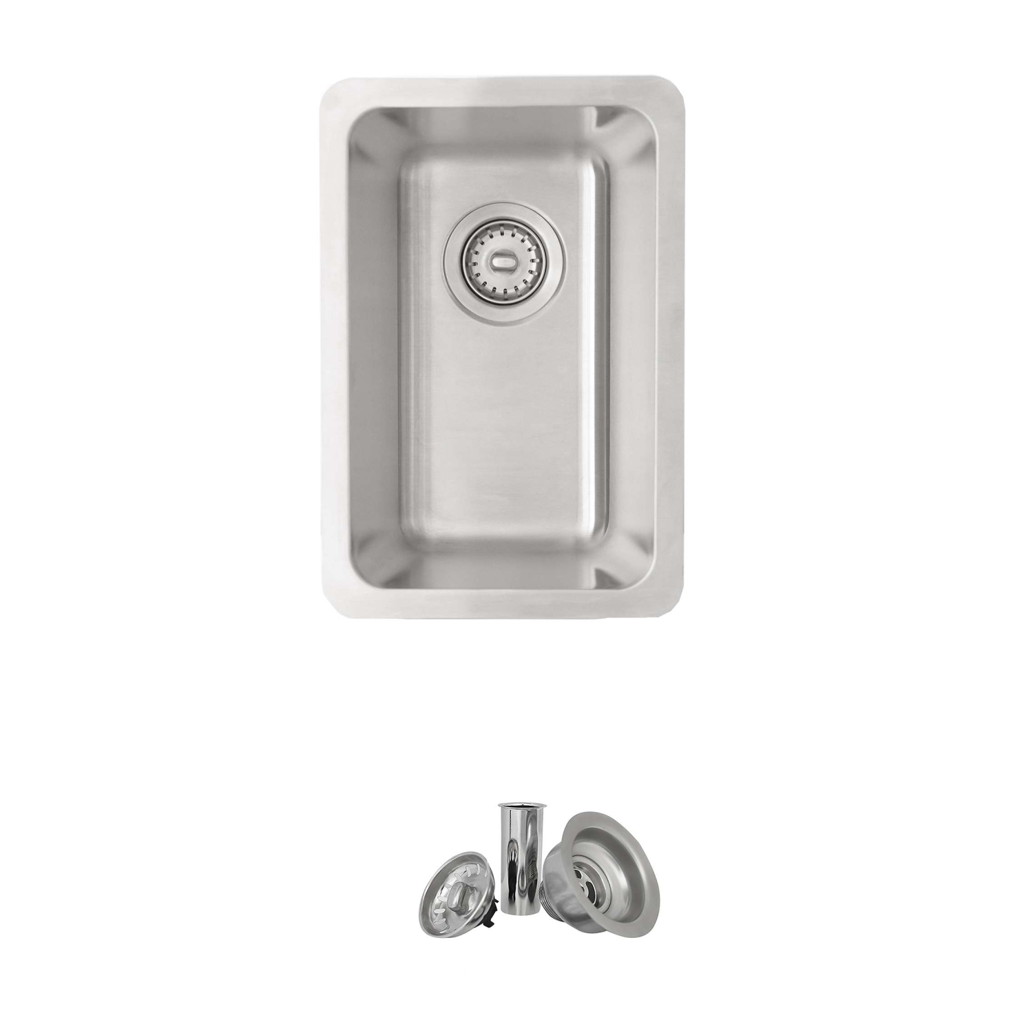 ÉLÉGANT évier de cuisine simple à double monture en acier inoxydable de 12 ½ po S-409T