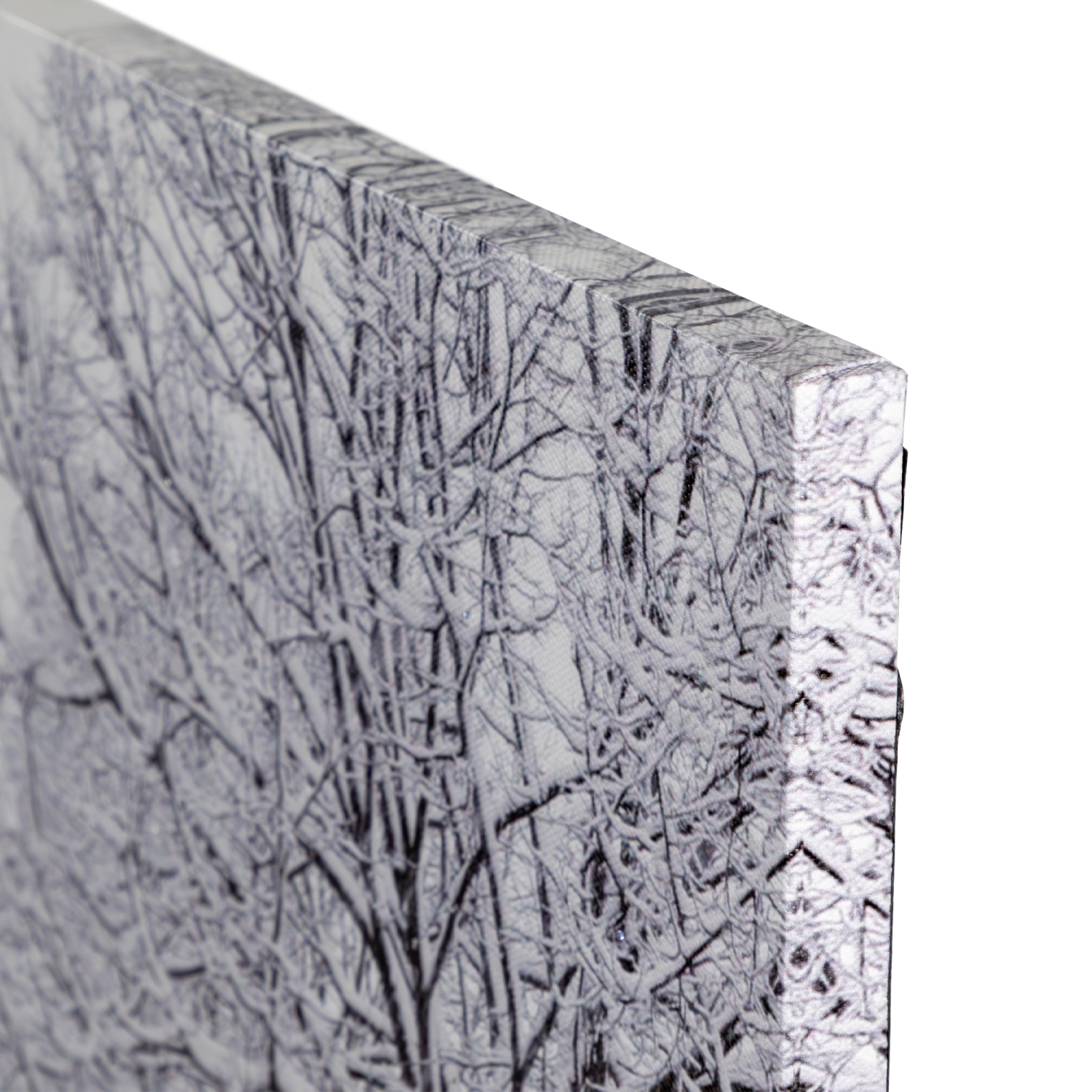 Toile murale de Noël en forme de voie hivernale illuminée par fibre optique - 23,5 x 15,75"