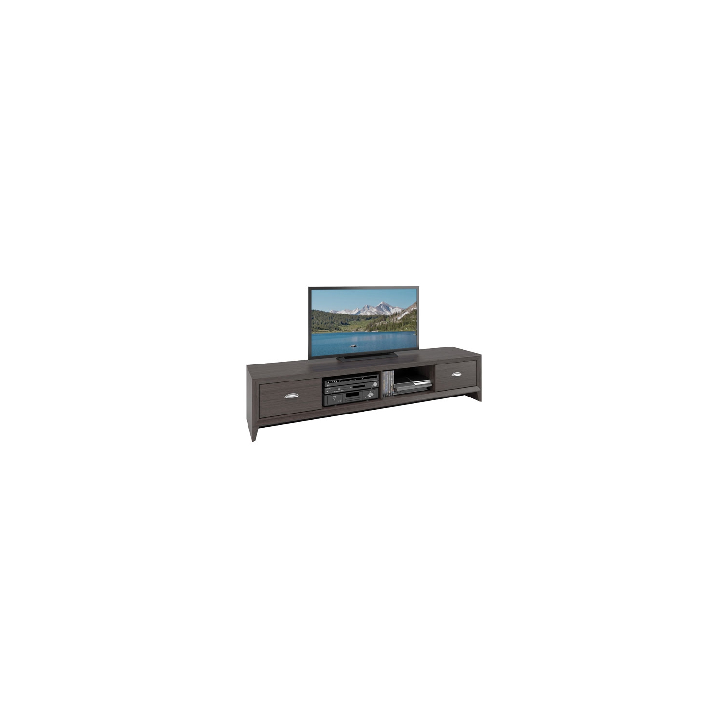 CorLiving TV Stand for TV's Up To 80" (TLK-872-B)-Medium Brown