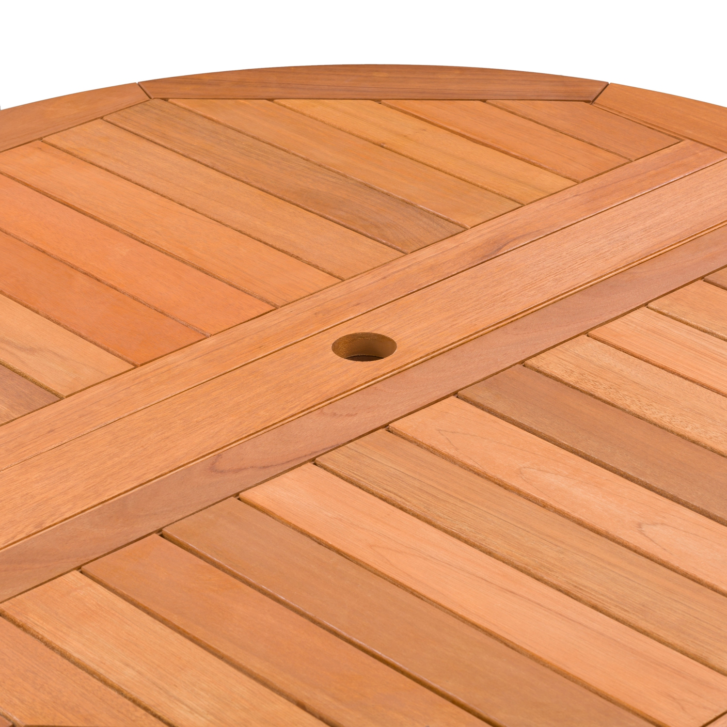 Corliving Miramar 47" Solid Wood Folding Outdoor Patio Dining Table with Drop Leaf