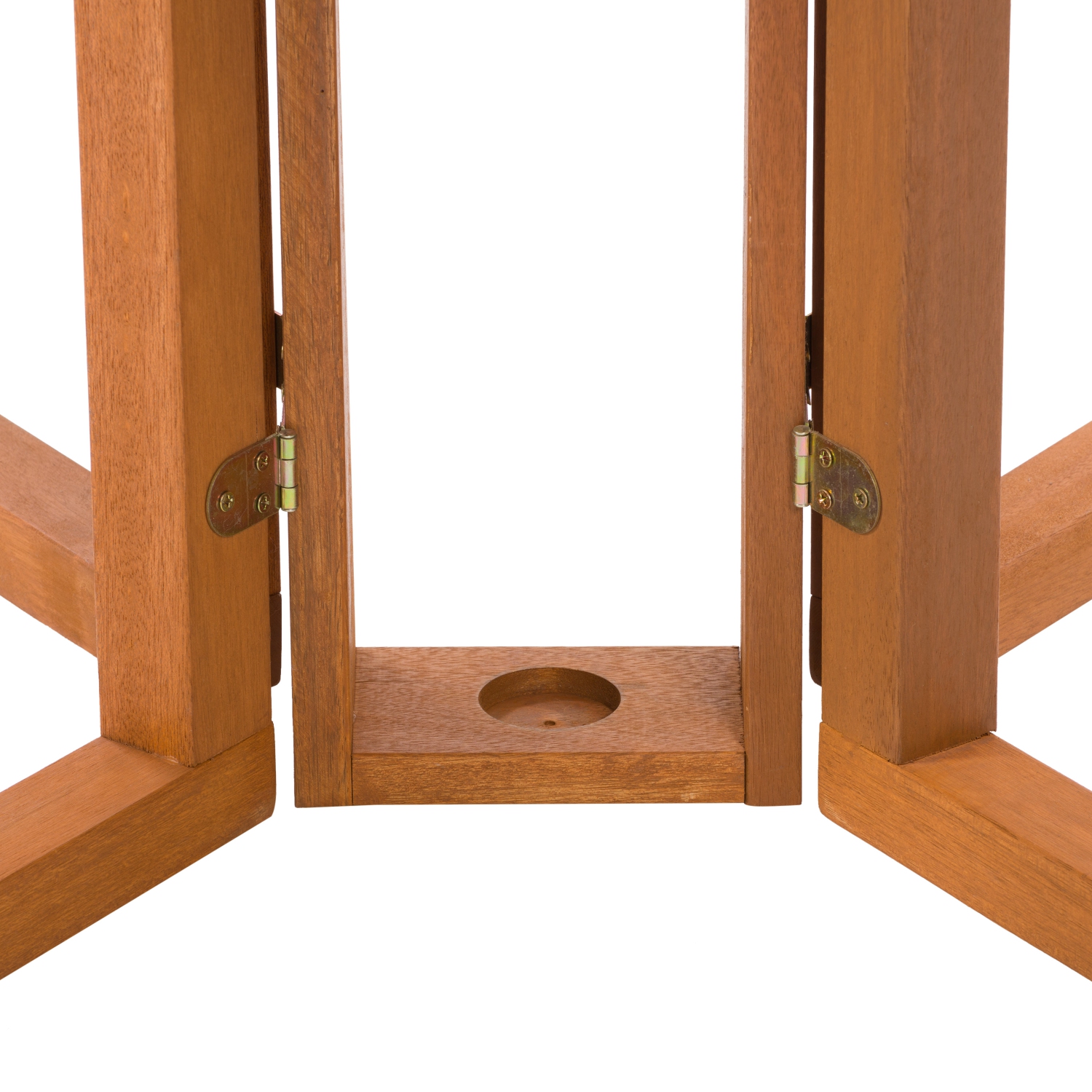 Corliving Miramar 47" Solid Wood Folding Outdoor Patio Dining Table with Drop Leaf