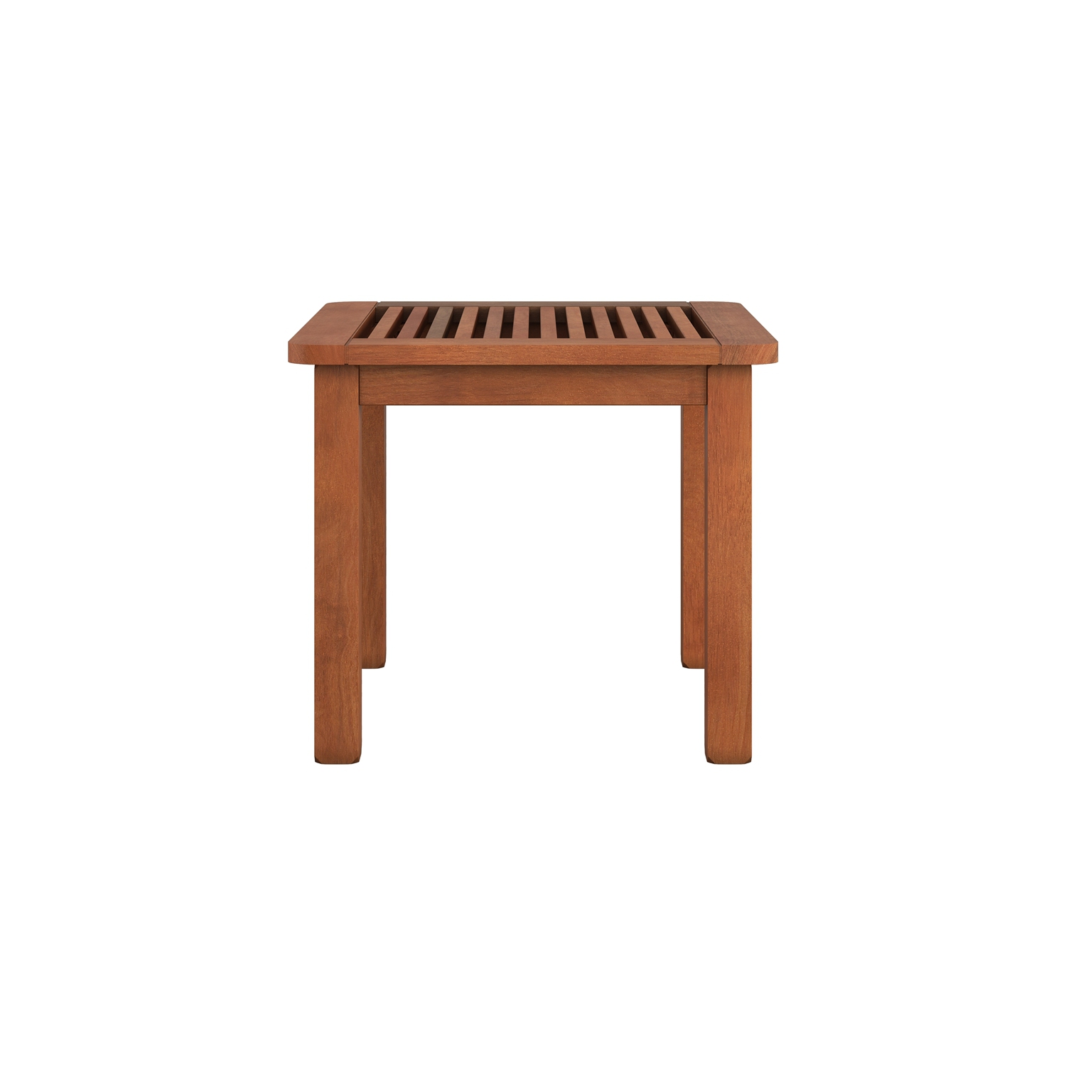 Miramar Contemporary Square Side Table-Cinnamon Brown