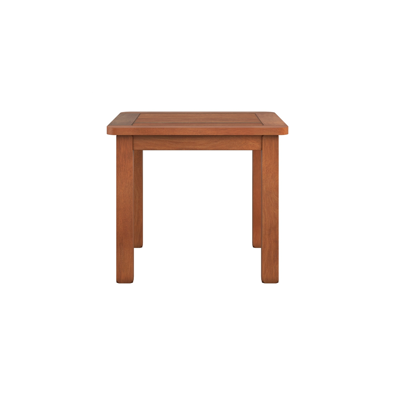 Miramar Contemporary Square Side Table-Cinnamon Brown
