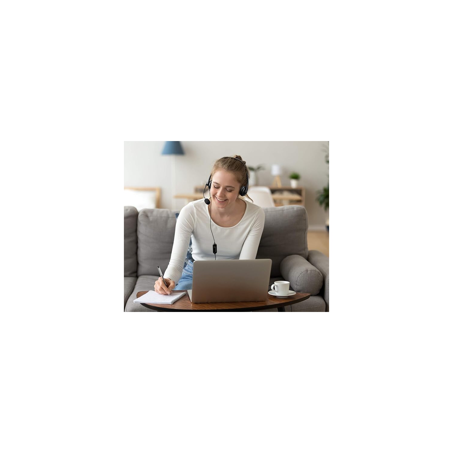 Aluratek Wired USB Stereo Headset with Noise Reducing Boom Mic and In-Line Controls