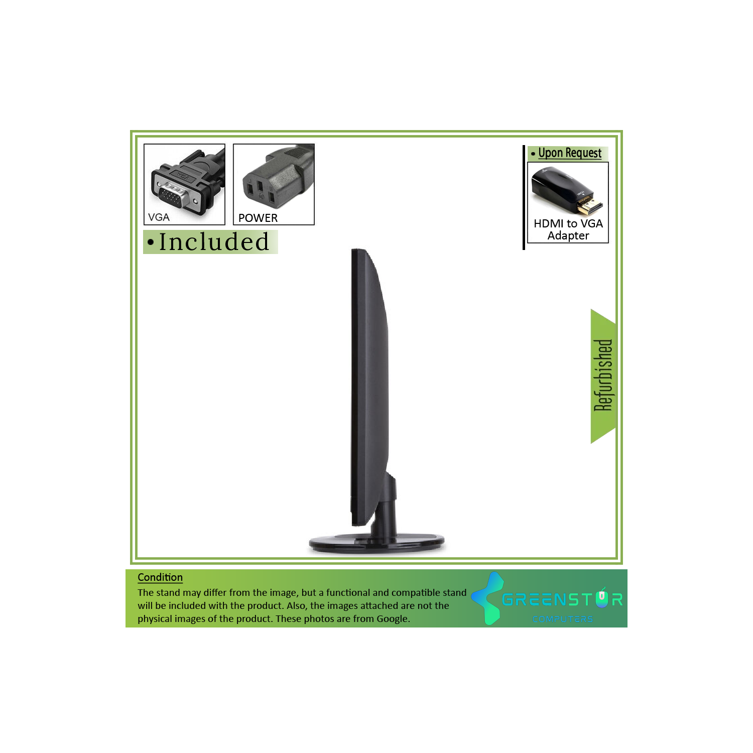 Refurbished(Good) - ViewSonic VA2246M-LED 22” Widescreen 1920x1080 FHD LED Backlight LCD TN Monitor