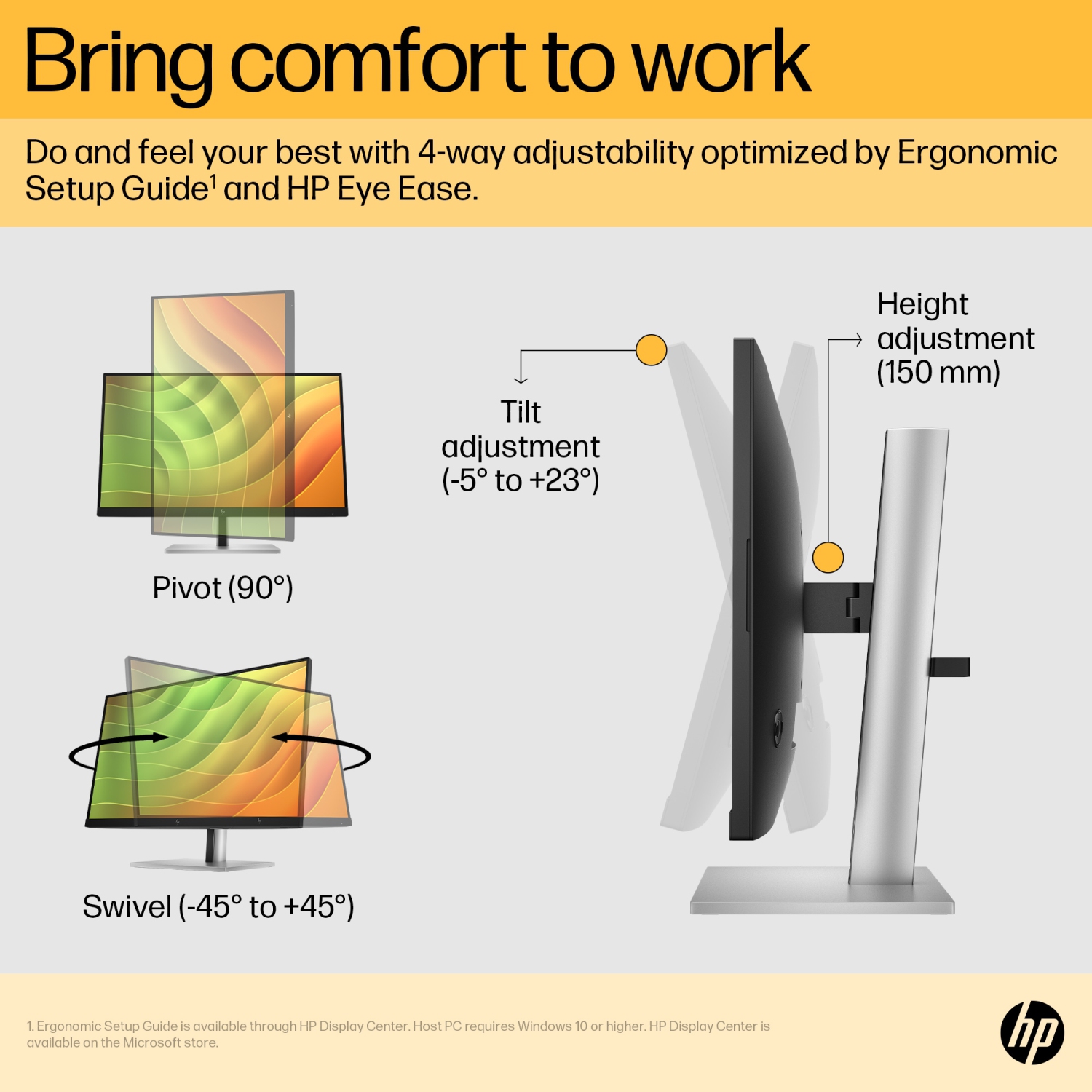 HP 24" FHD 75Hz 5ms GTG IPS LCD Monitor - Black, Silver