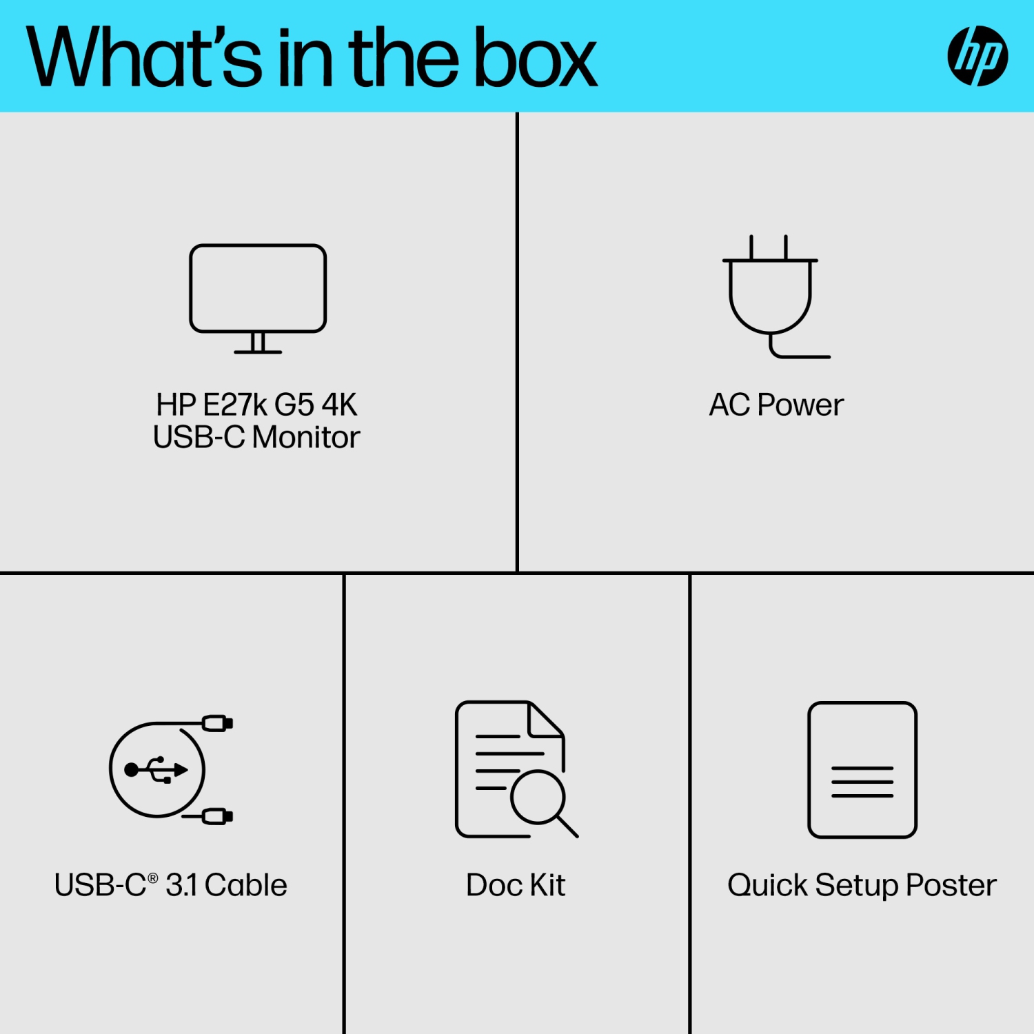 HP 27" 4K UHD 60Hz 5ms GTG IPS LCD Monitor - Black, Silver