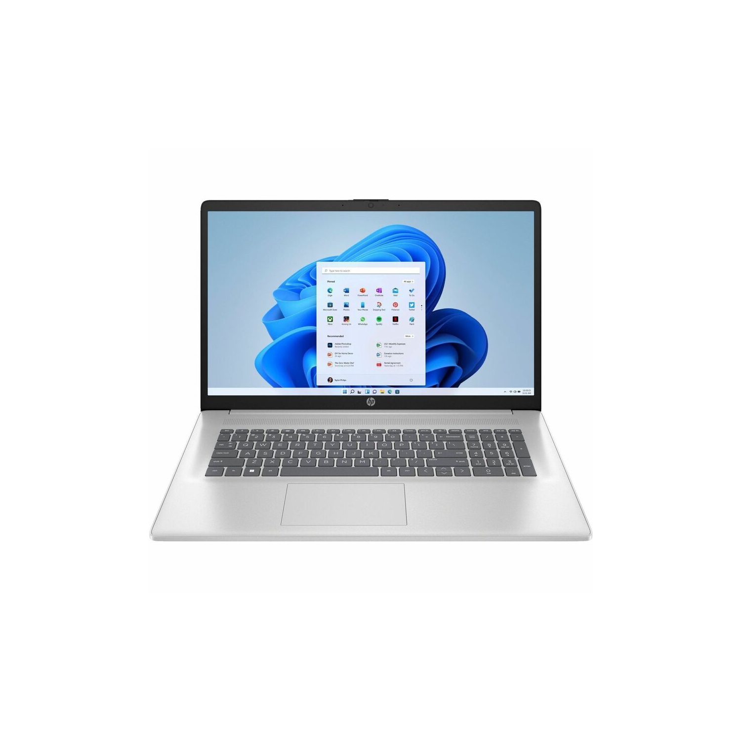 HP 17-cn3000ca 17.3" Laptop, Intel N200, 8GB RAM, 512GB SSD, Windows 11 Home, Full HD, Natural Silver