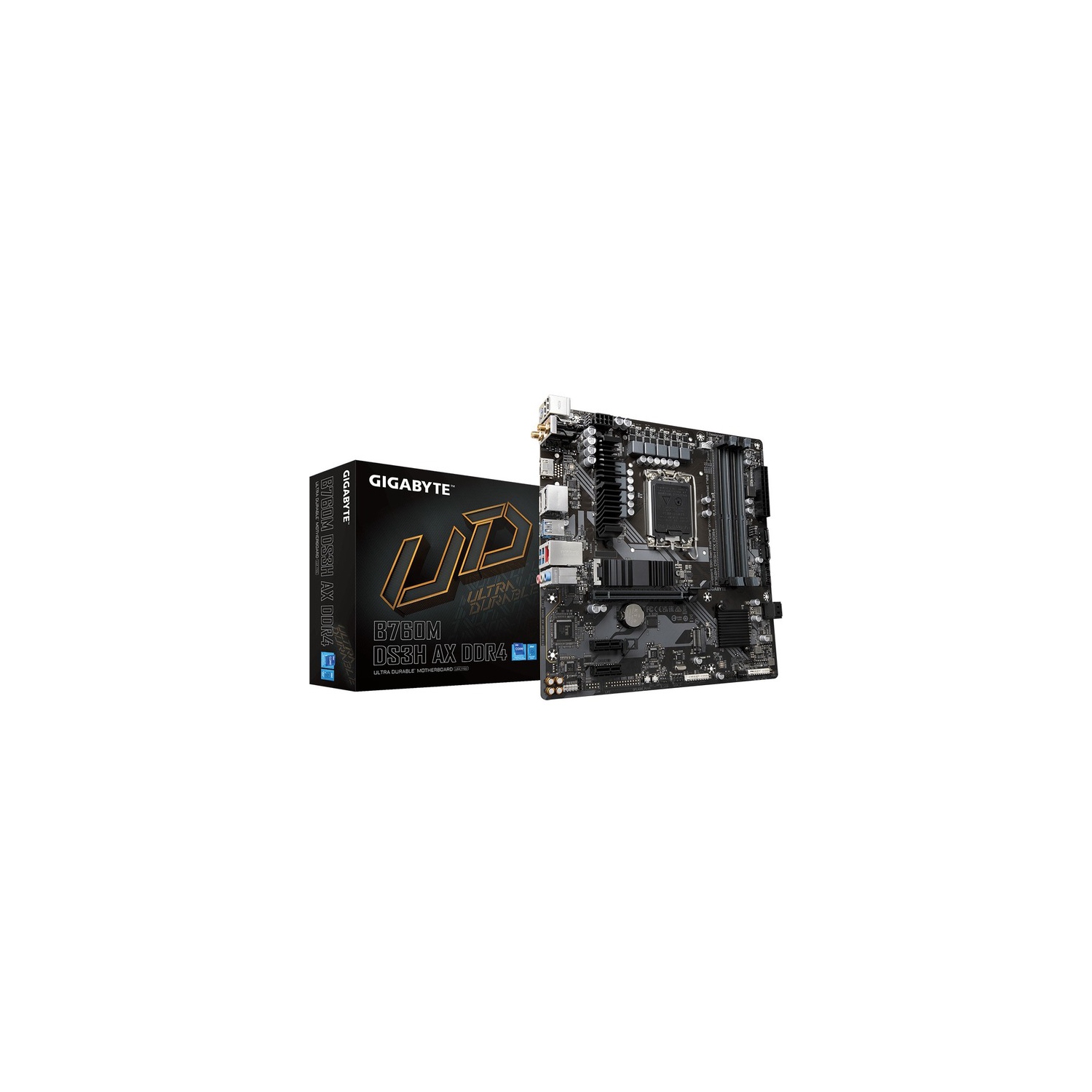 Gigabyte B760M DS3H AX DDR4 Ultra Durable B760M DS3H AX DDR4 Desktop Motherboard