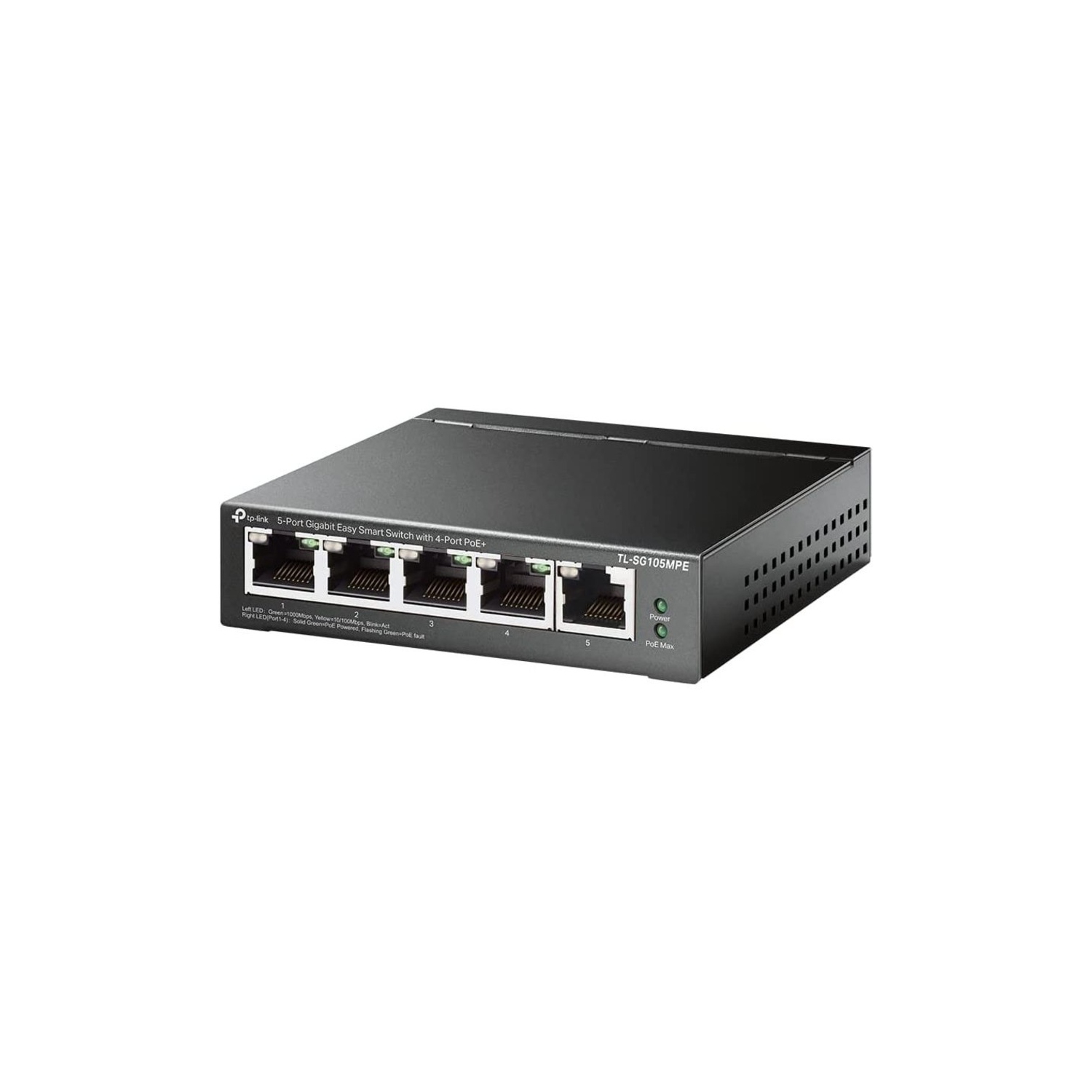 TP-Link 5-Port Gigabit Easy Smart Switch with 4-Port PoE+ TLSG105MPE