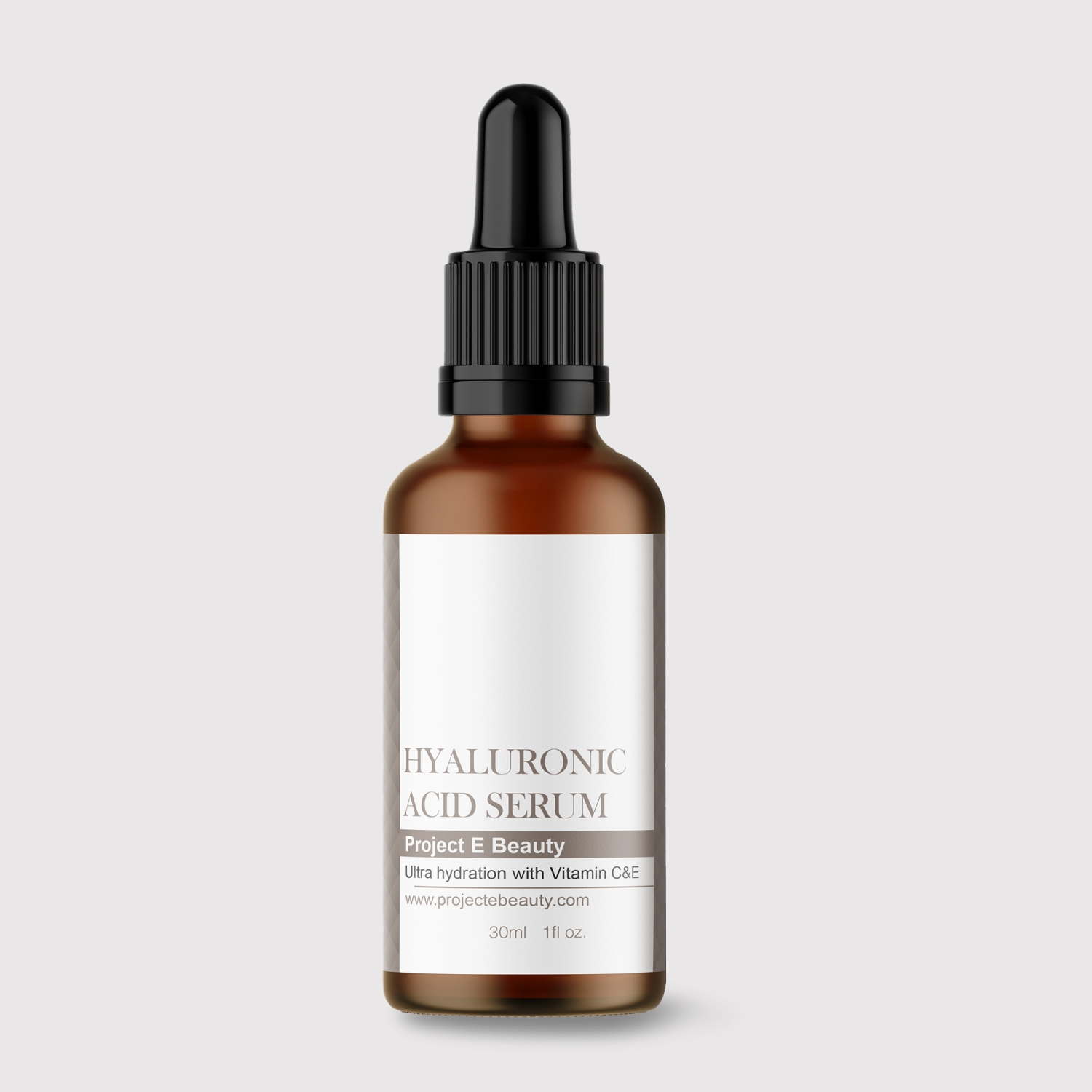 Project E Beauty Hyaluronic Acid Serum Anti-Aging with Vitamin C & E, for Unisex, Hydration for the Eyes & Face, 30ml