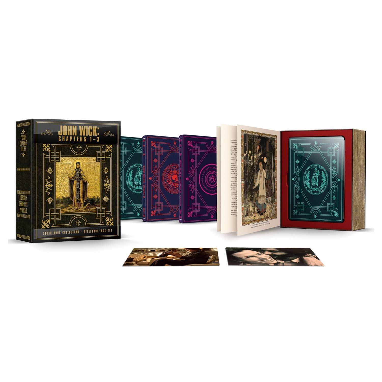 John Wick 1-3 Stash Book Collection [SteelBook] [4K Ultra HD Blu-ray/Blu-ray] [Only @ Best Buy]