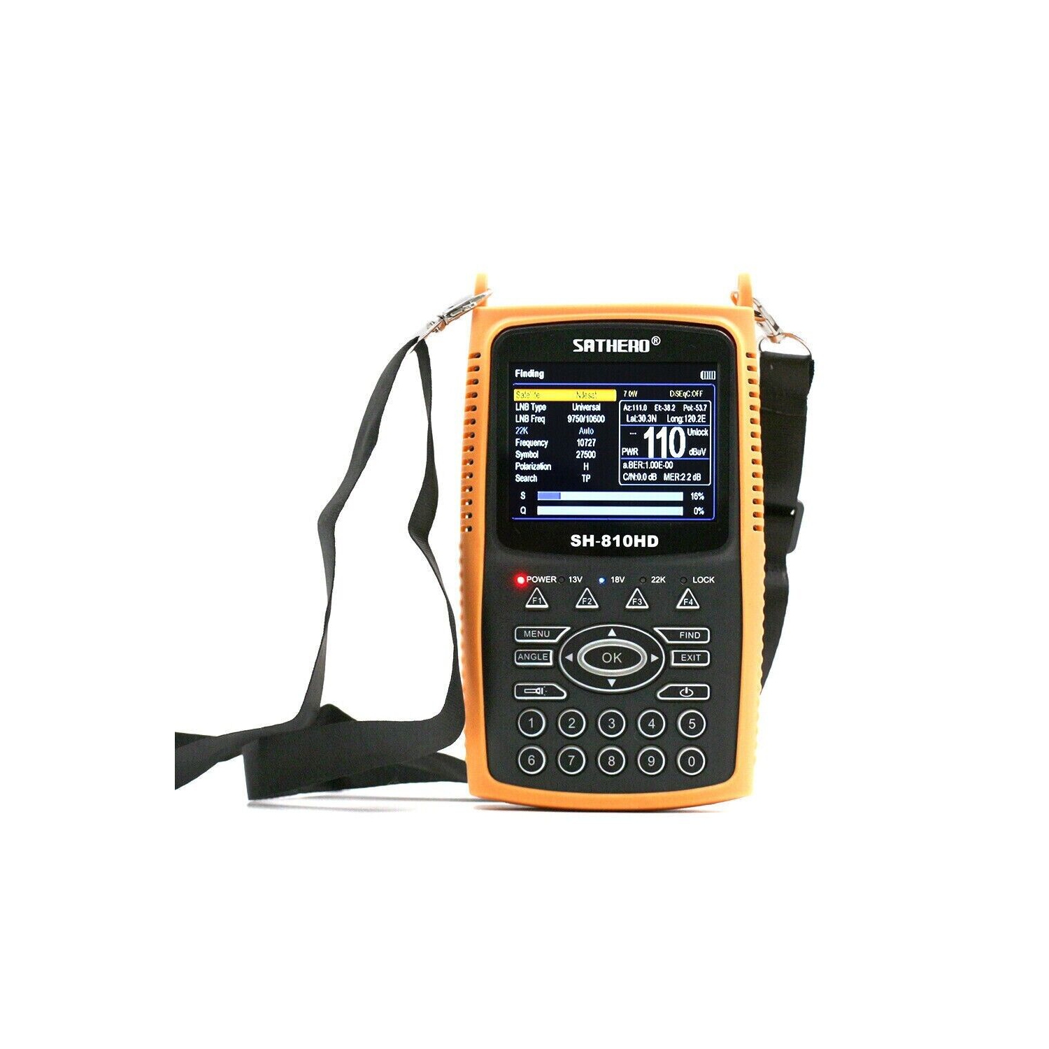 Capteur satellite Sathero SH-810HD DVB-S2 programmé pour l'Amérique du Nord