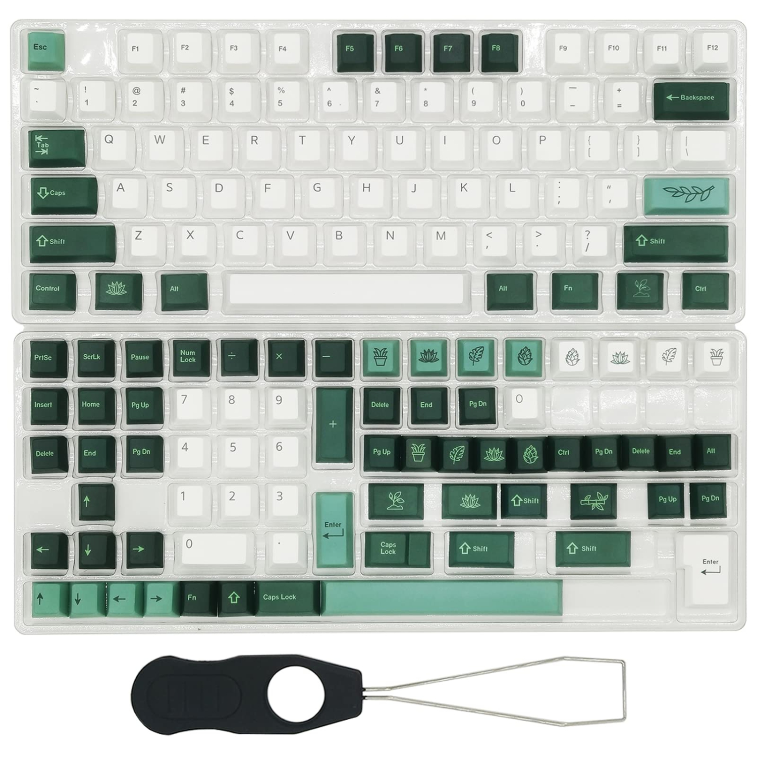 GTSP Custom Gaming keycap Set 144-Key Cherry Mx Keycaps 60 Percent Sub-Dye for Gateron Kailh Switch