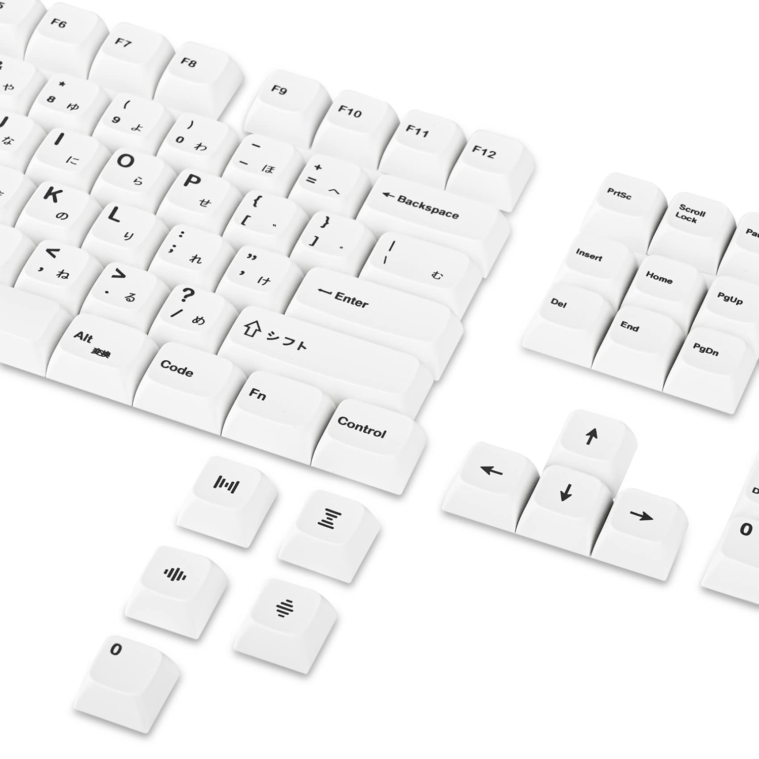 GTSP 135-Key Japanese White keycaps 65 Percent XDA keycap Set for 60 Percent tkl Keyboard for Cherry Mx Gateron Kailh Switch 87/68/64/104 Mechanical