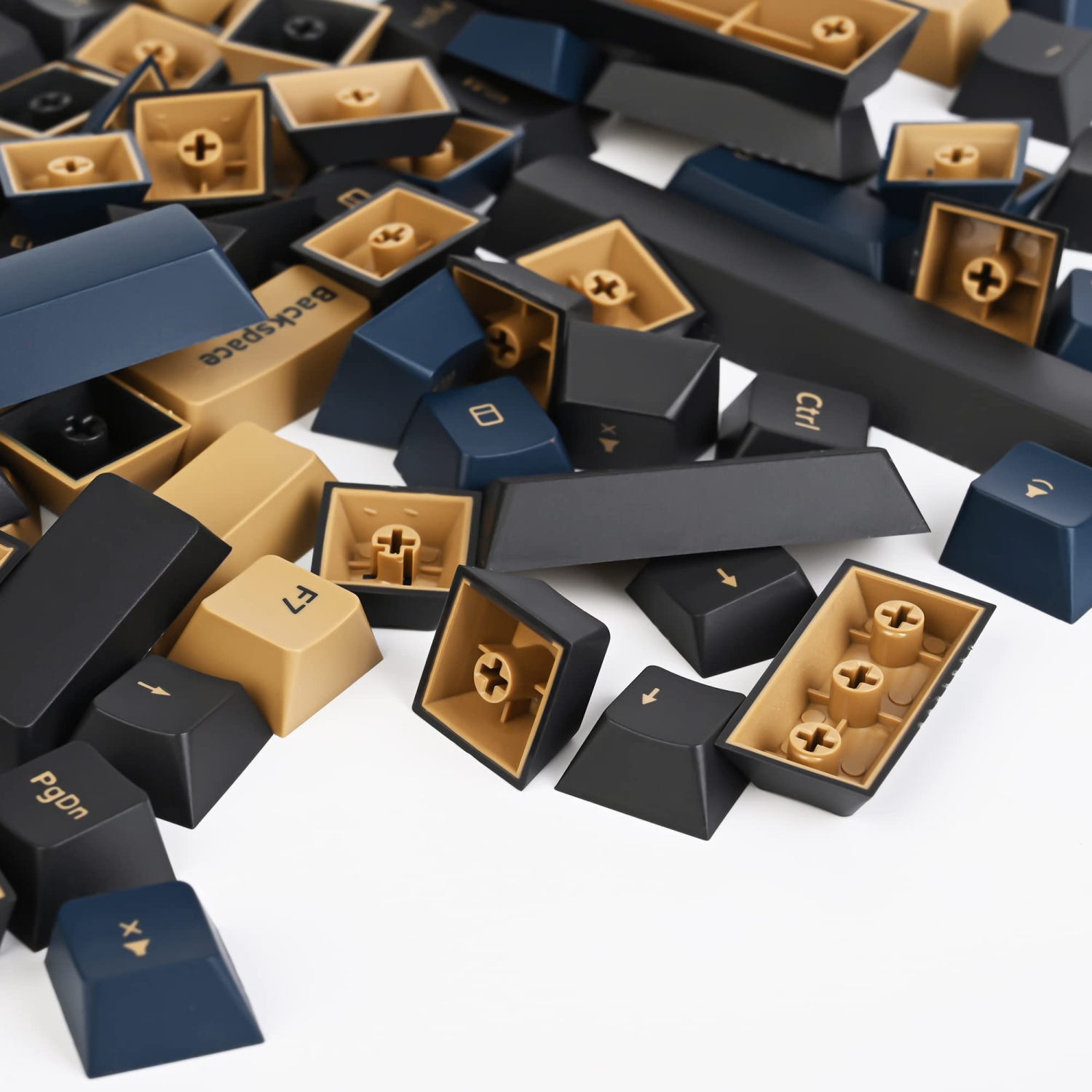 Blue Samurai PBT Keycaps Cherry Profile Dye Sublimation 170-Key Double Shot with 7u/6u Spacebar for 61/64/87/104/108 Cherry Mx Switches Mechanical