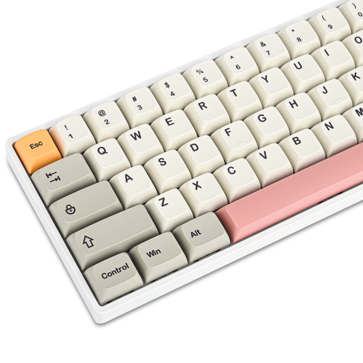 GTSP 9009 XDA Retro PBT Keycaps Set for Gaming Keyboard Dye-Sub for Cherry Mx Gateron Kailh Switch GK61/GK68 60% Mechanical Keyboard (9009-XDA)