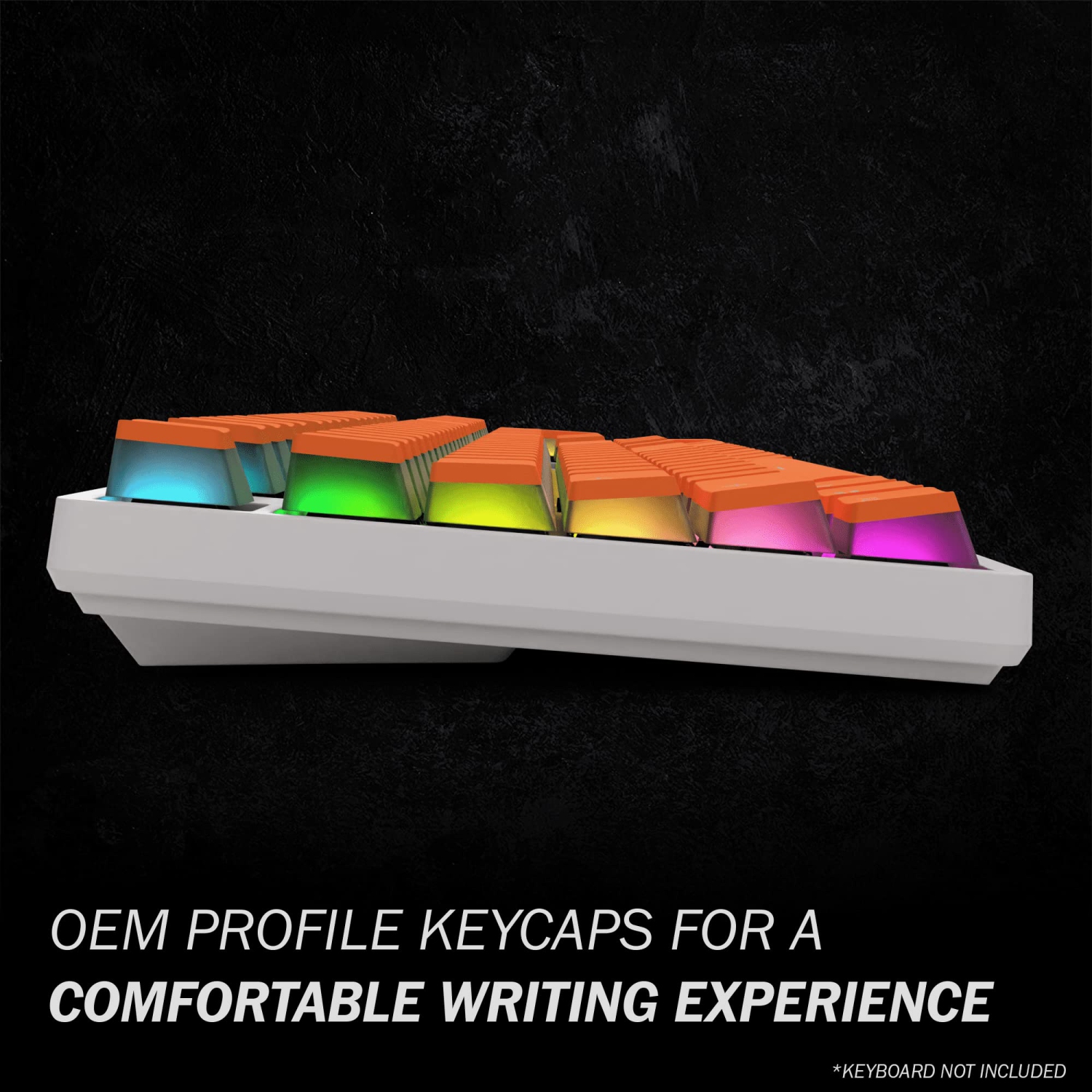 HK Gaming Pudding touches Set | Doubleshot PBT Keycap Set | Full 108 OEM Profile Key Set | ANSI US-Layout | pour clavier mécanique | compatible avec