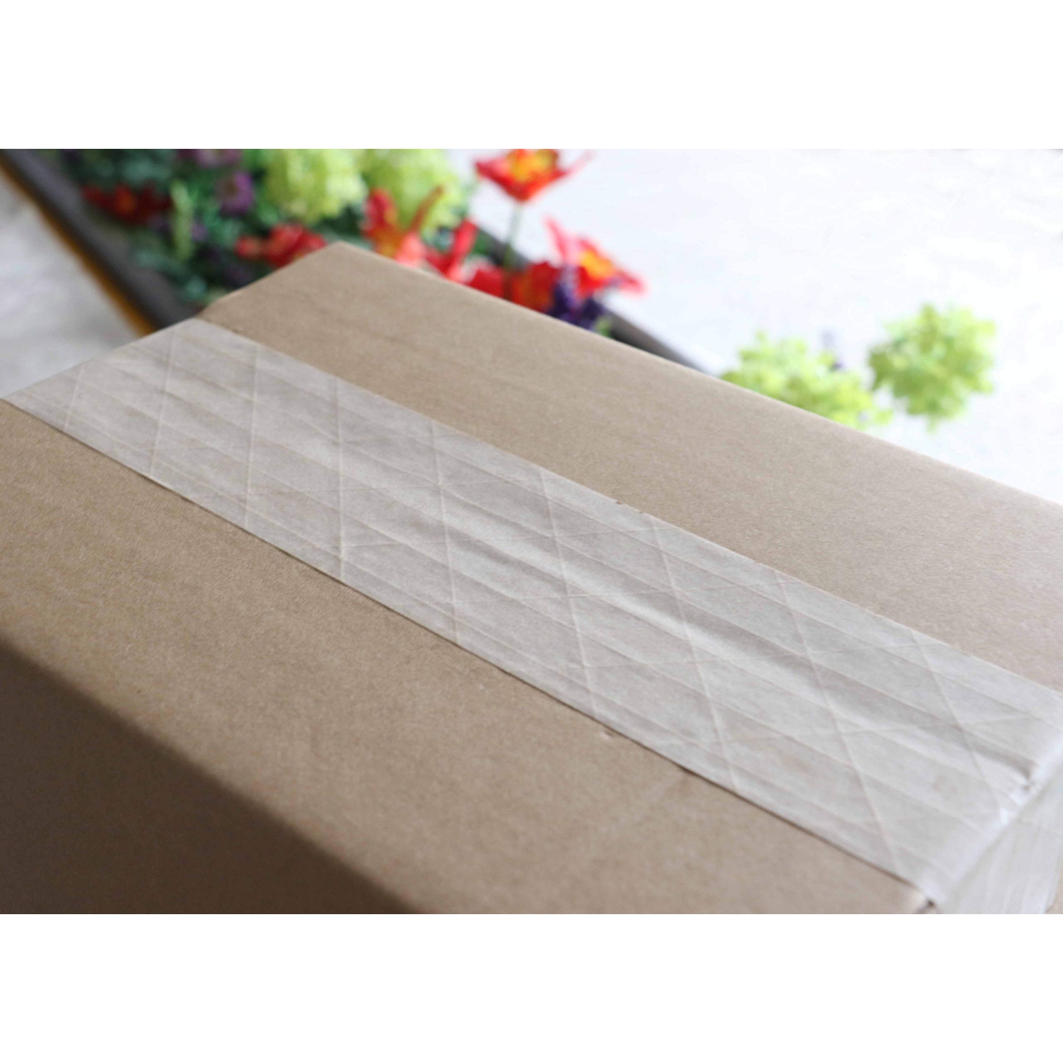 Ruban adhésif en papier kraft gommé renforcé activé par l’eau, 2 paquet de 2,75 po x 380 pi, pour l’expédition robuste et sécuritaire