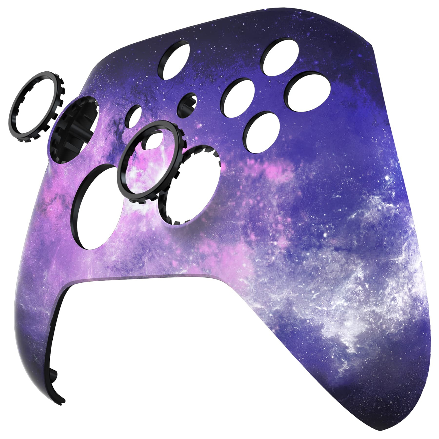 Nebula Galaxy ASR version boîtier avant + anneaux d'appoint pour manette Xbox Series X/S, façade douce personnalisée pour manette Xbox Core modèle