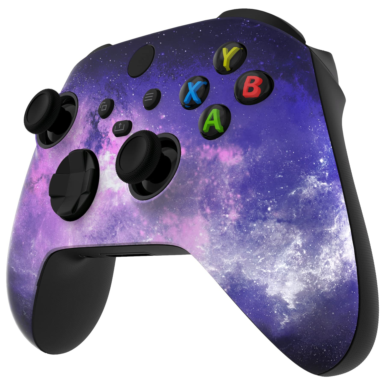Nebula Galaxy ASR version boîtier avant + anneaux d'appoint pour manette Xbox Series X/S, façade douce personnalisée pour manette Xbox Core modèle
