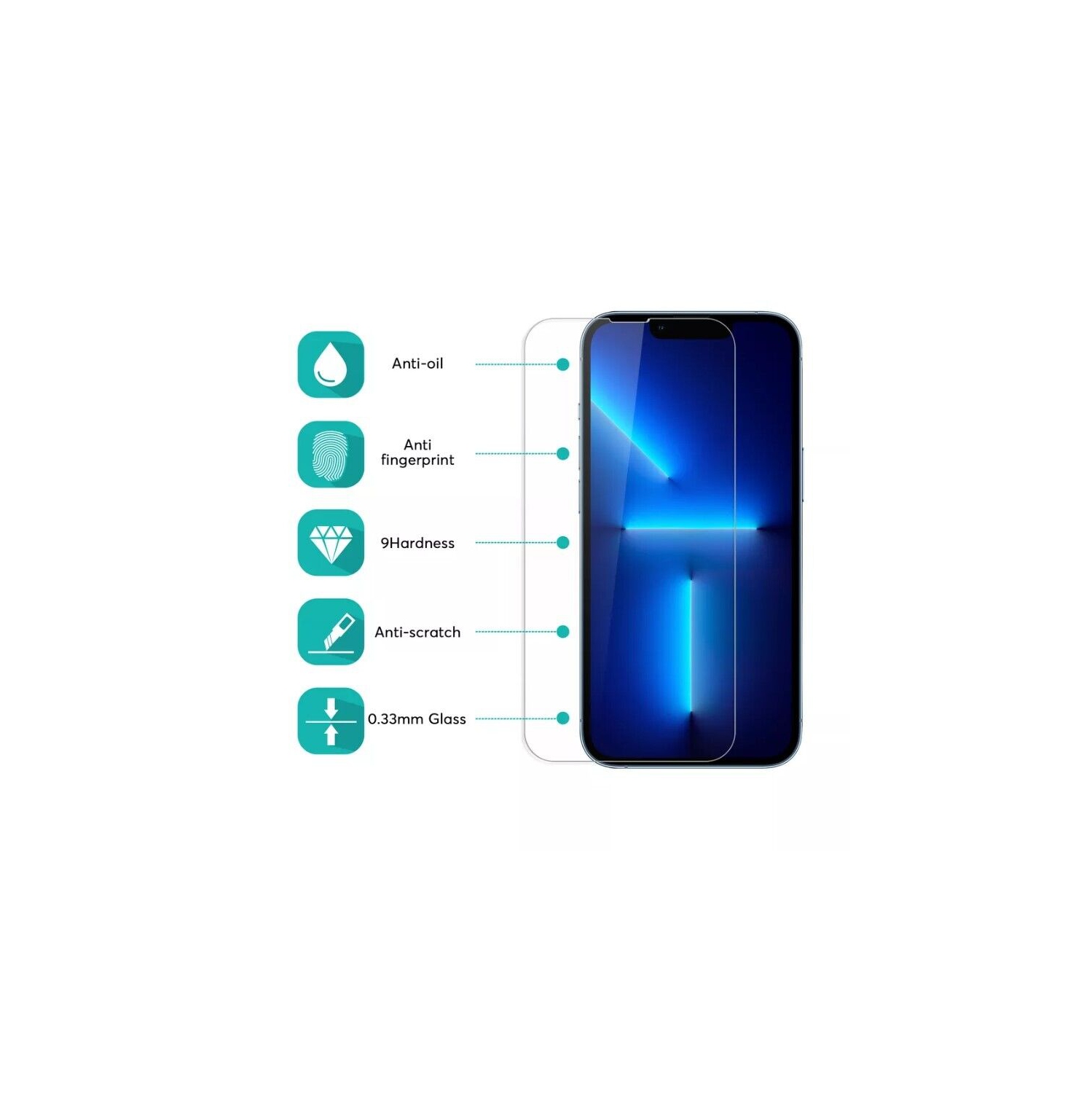 KEEGUARD pour Samsung Galaxy A50/A70 Protecteur d'écran en verre trempé