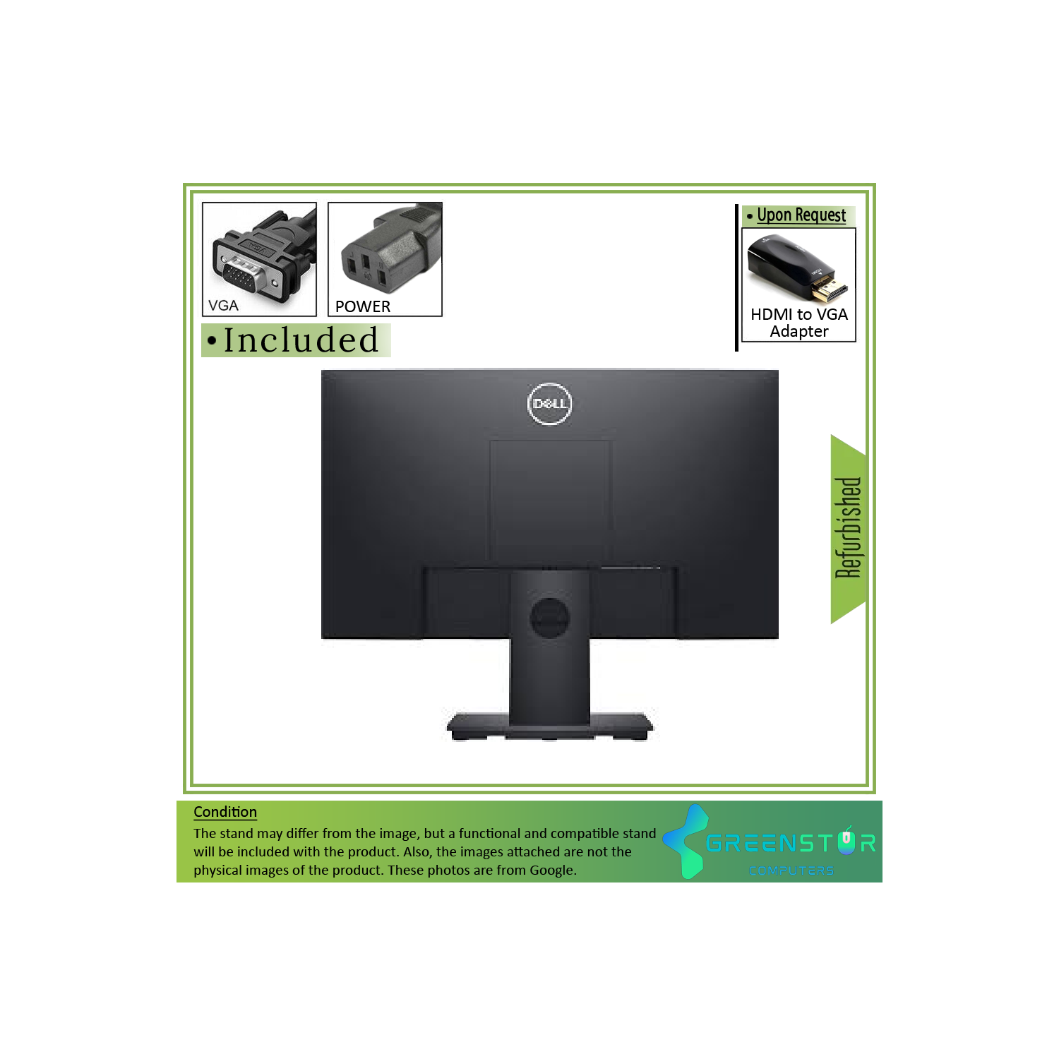 Remis à neuf - moniteur panoramique DEL TN de E2020H 20 po série E de Dell, résolution de 1600 x 900 HD+, affichage ACL à lumière noire