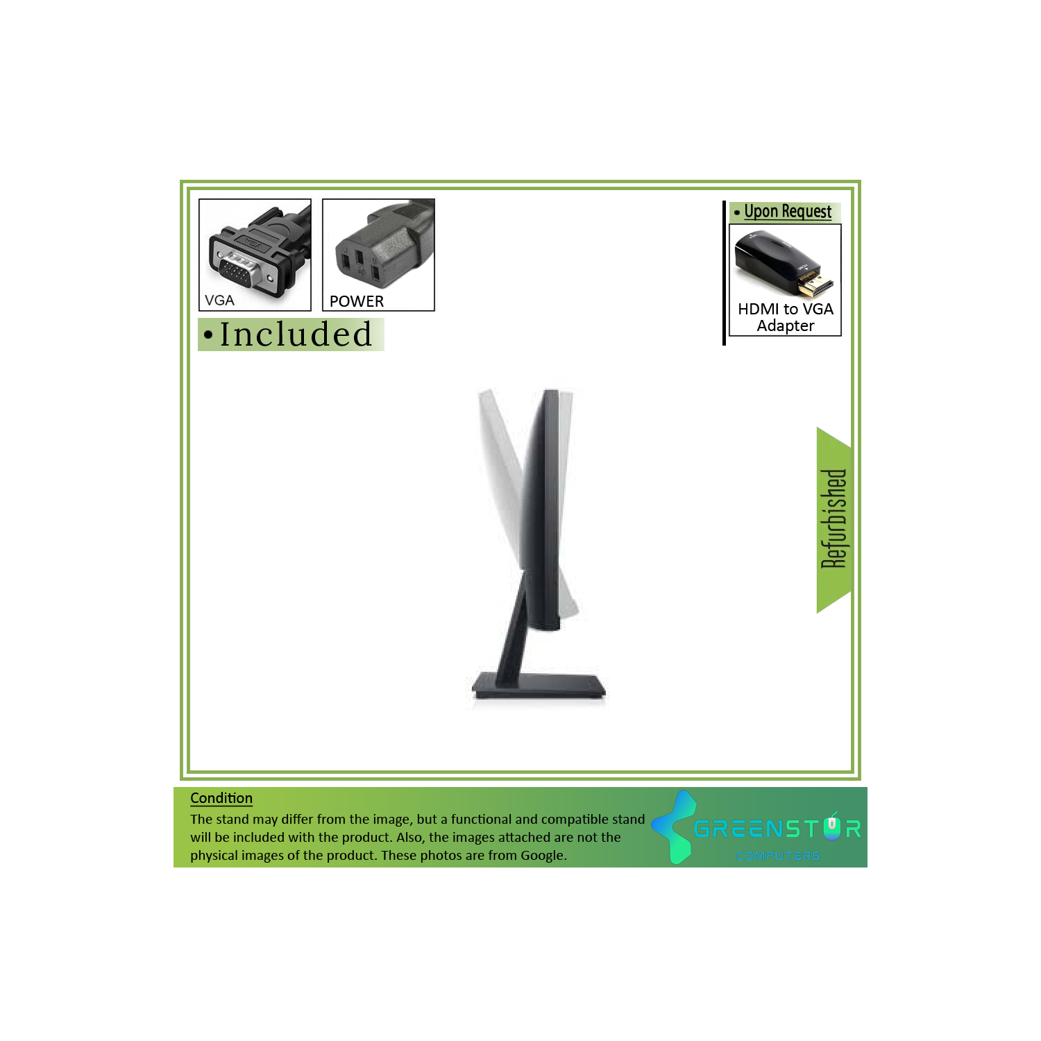 Remis à neuf - moniteur panoramique DEL TN de E2020H 20 po série E de Dell, résolution de 1600 x 900 HD+, affichage ACL à lumière noire