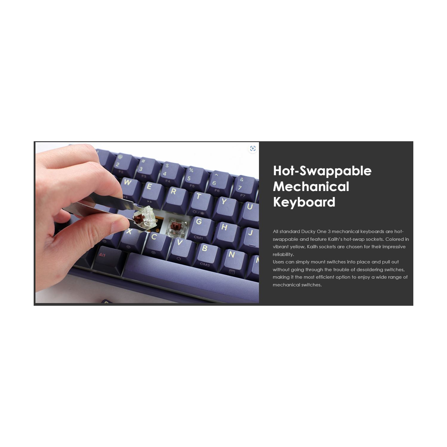 Ducky ONE 3 Cosmic RGB Hot-Swappable Mechanical Gaming Keyboard Cherry MX Brown Switch SF Layout