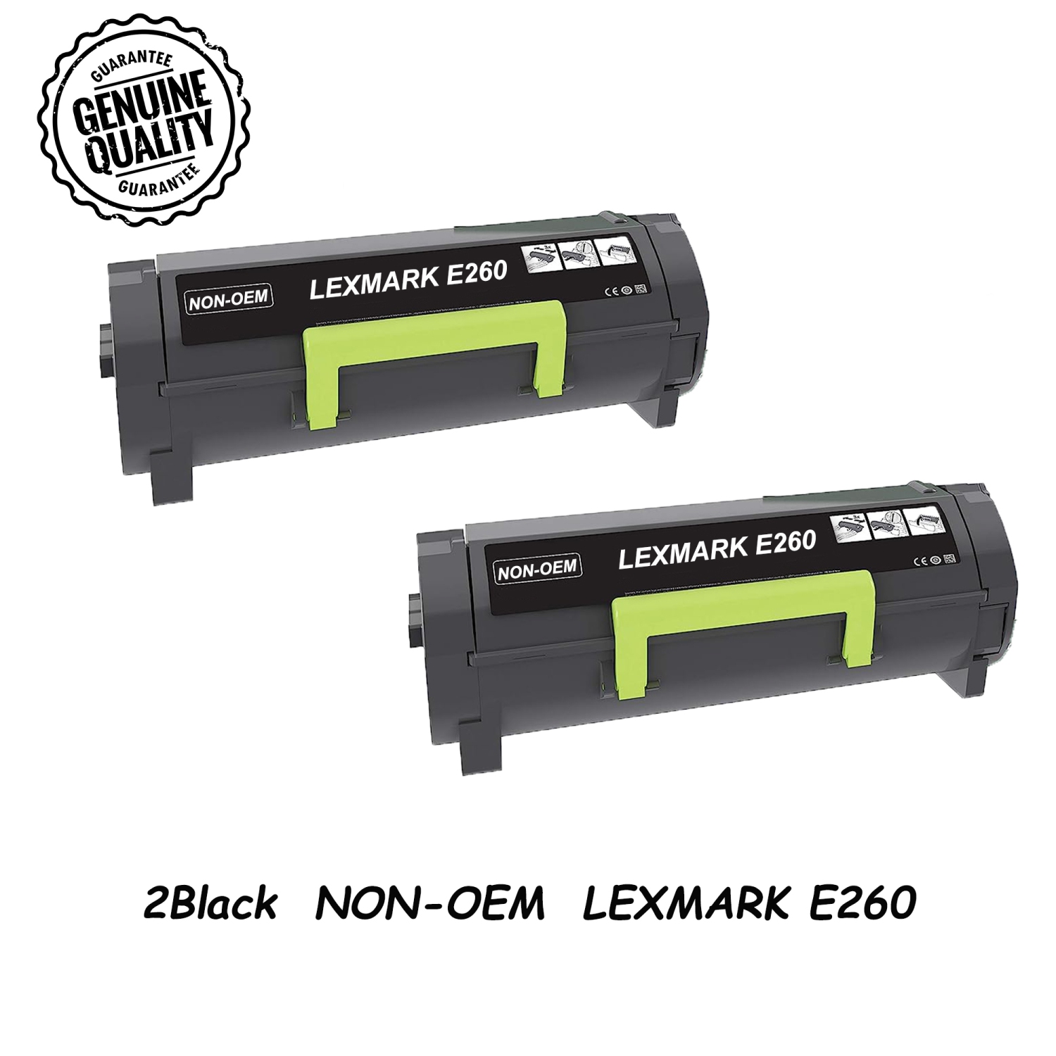 2PK Bestoner™ Lexmark E260A11A E260A21A Cartouche de toner noir compatible - E260 E260d E260dn E260dt E260dtn E360 E360d E360dn E360dtn E460 E460dn